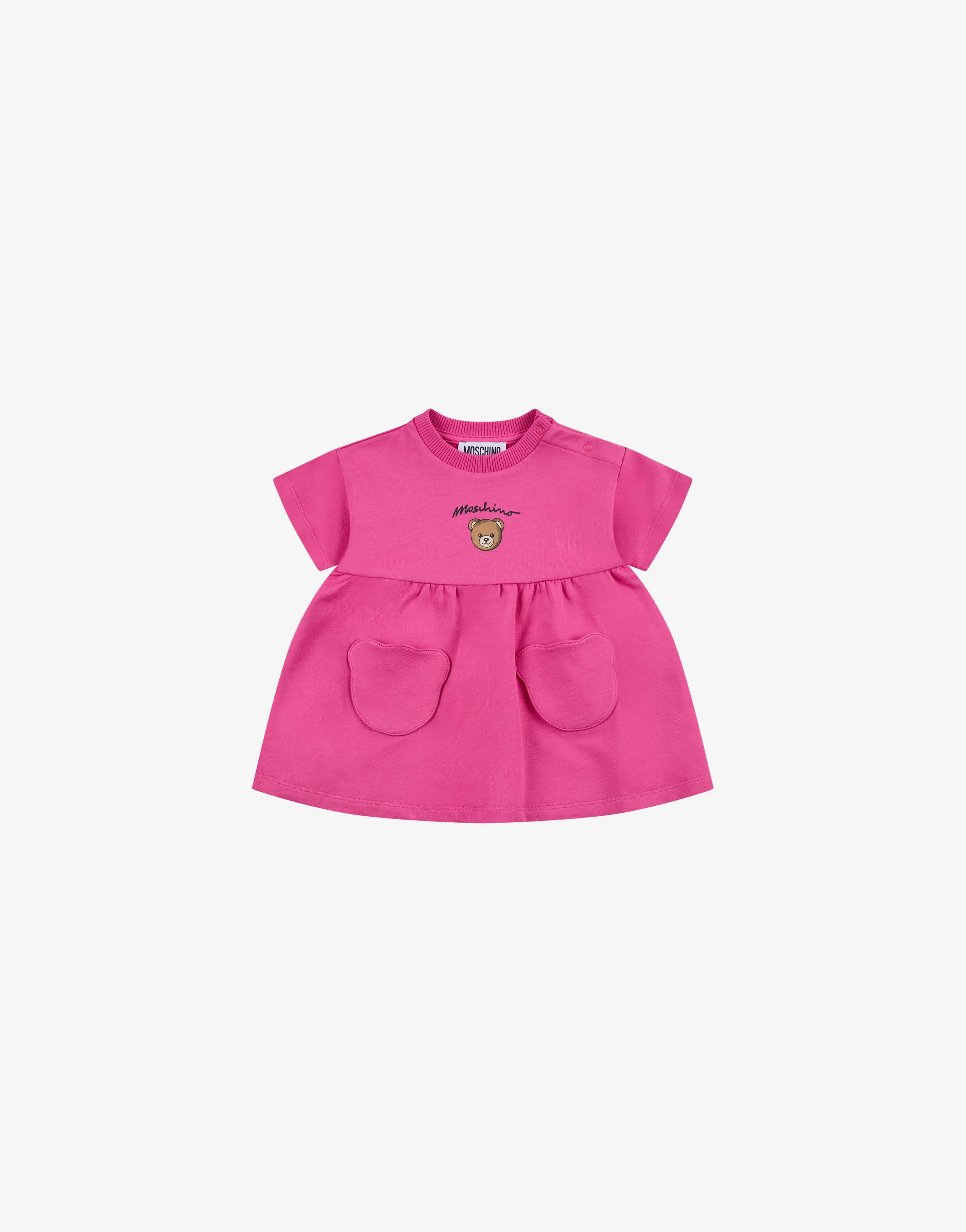 Abito in felpa di cotone Moschino Teddy Bear