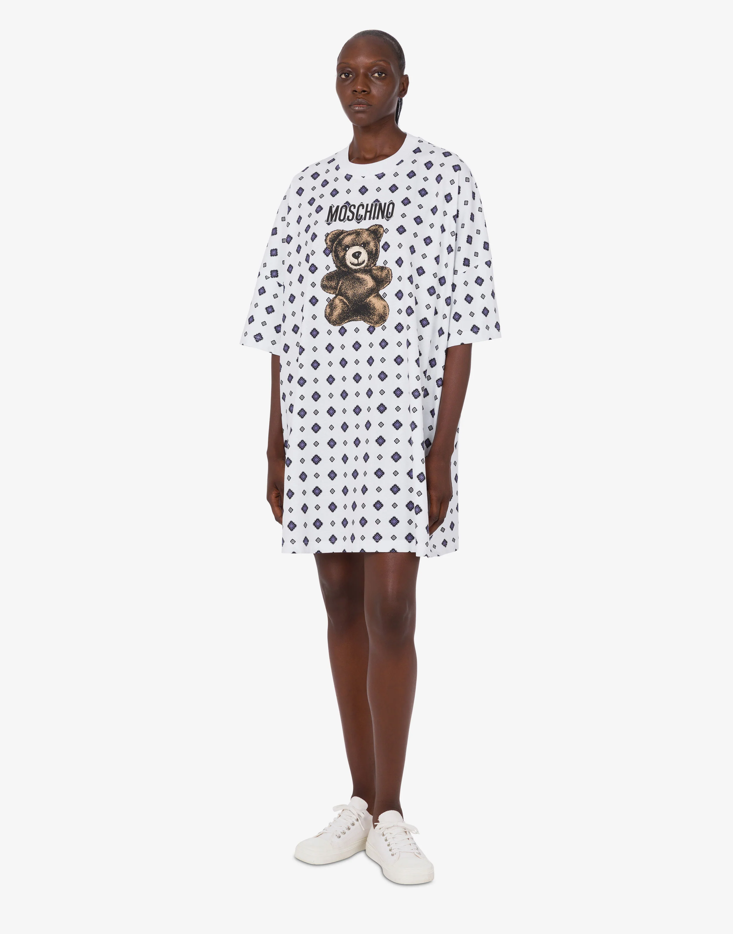 Abito in jersey di cotone organico Moschino Teddy Bear