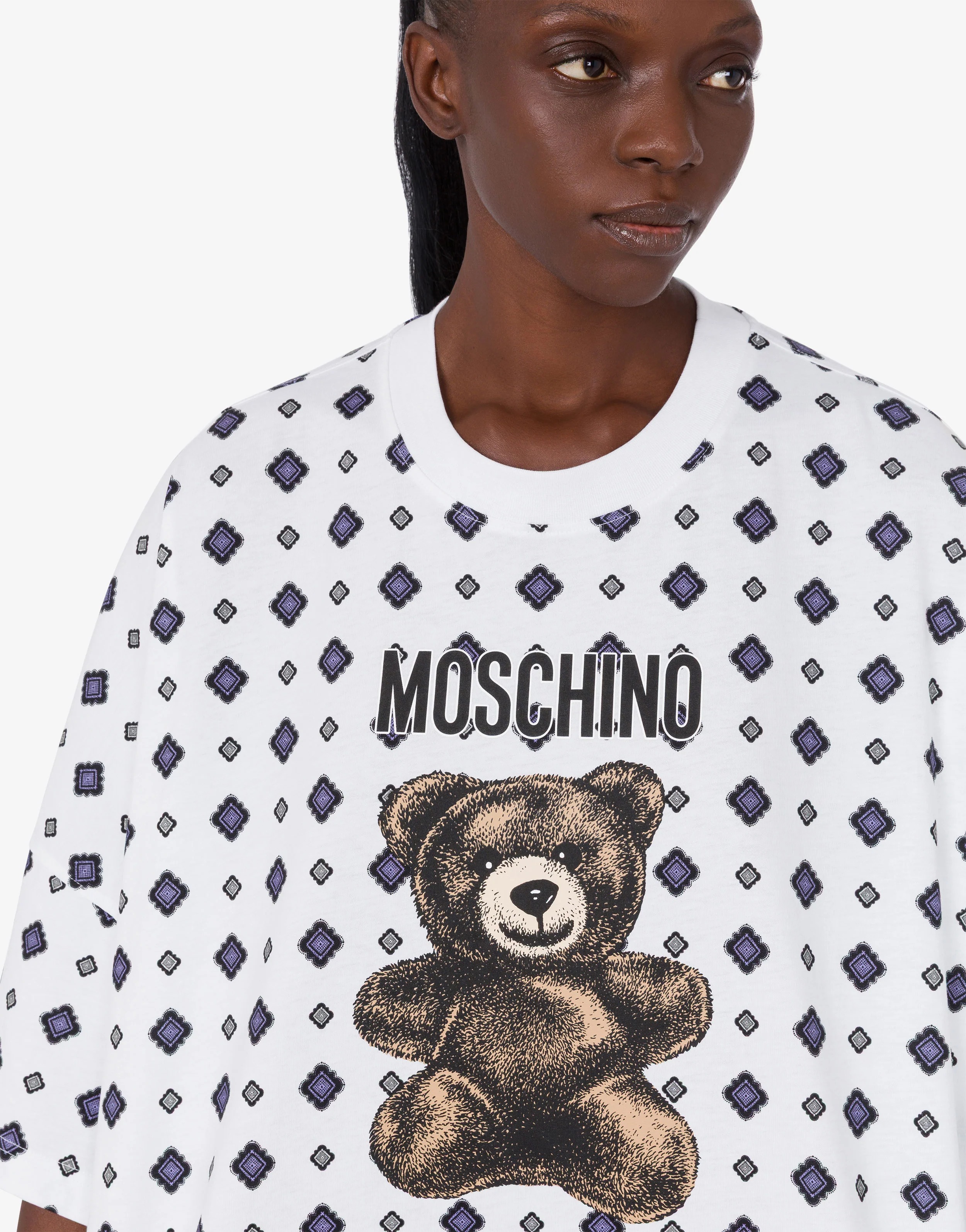 Abito in jersey di cotone organico Moschino Teddy Bear - Image 3
