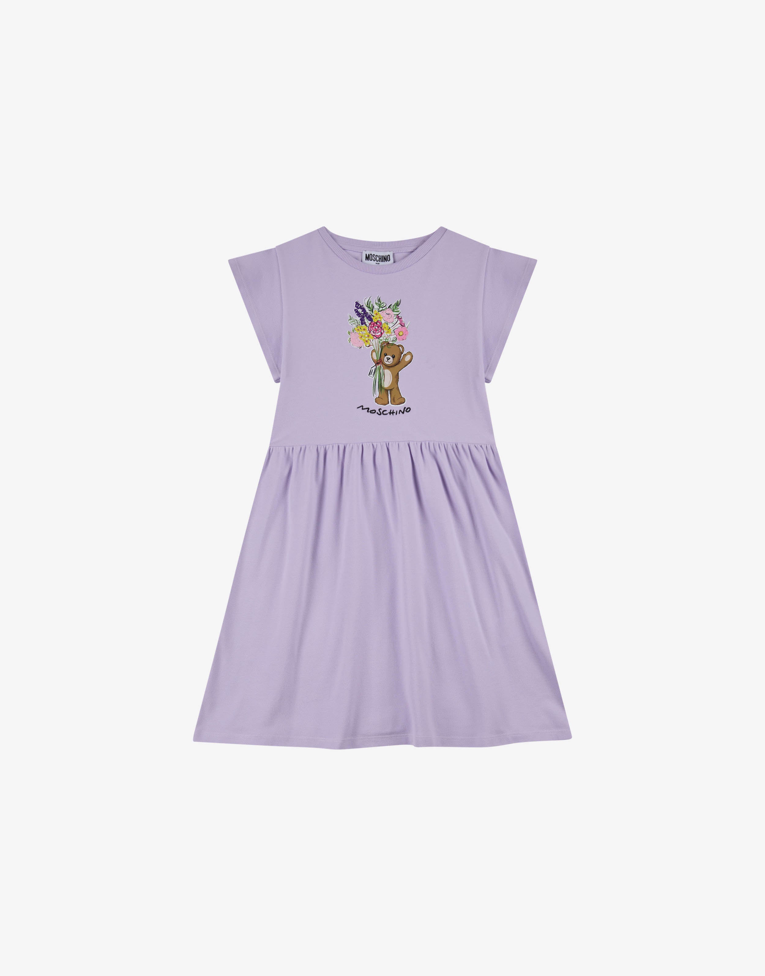 Abito in piquet di cotone Moschino Teddy Bear
