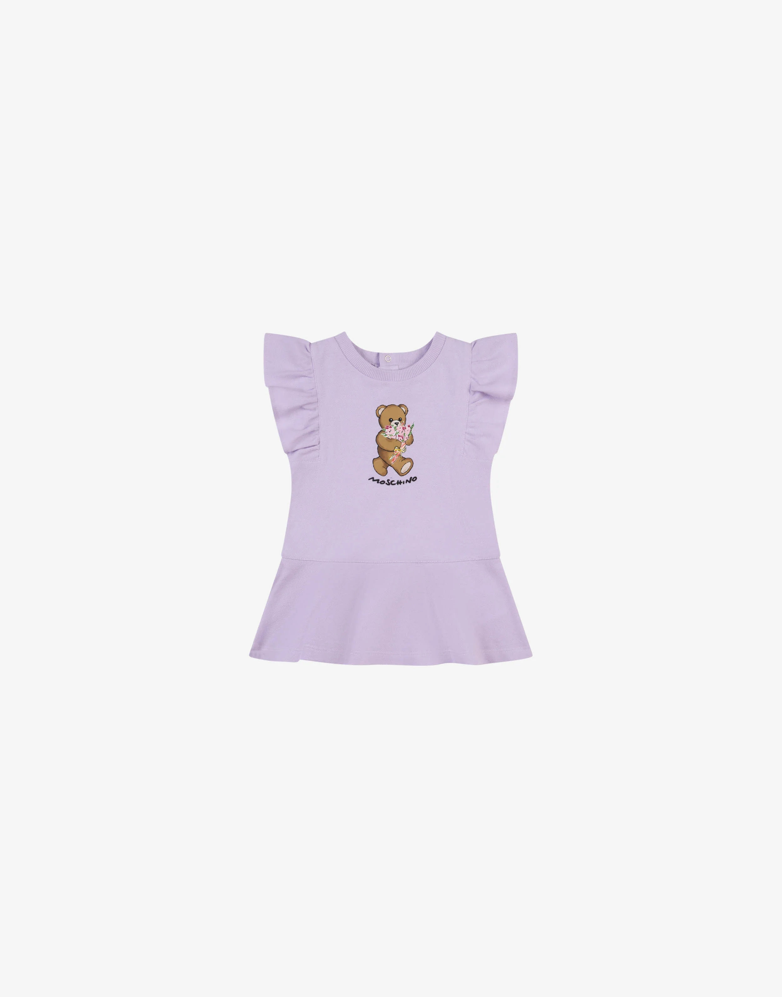 Abito in piquet di cotone Moschino Teddy Bear