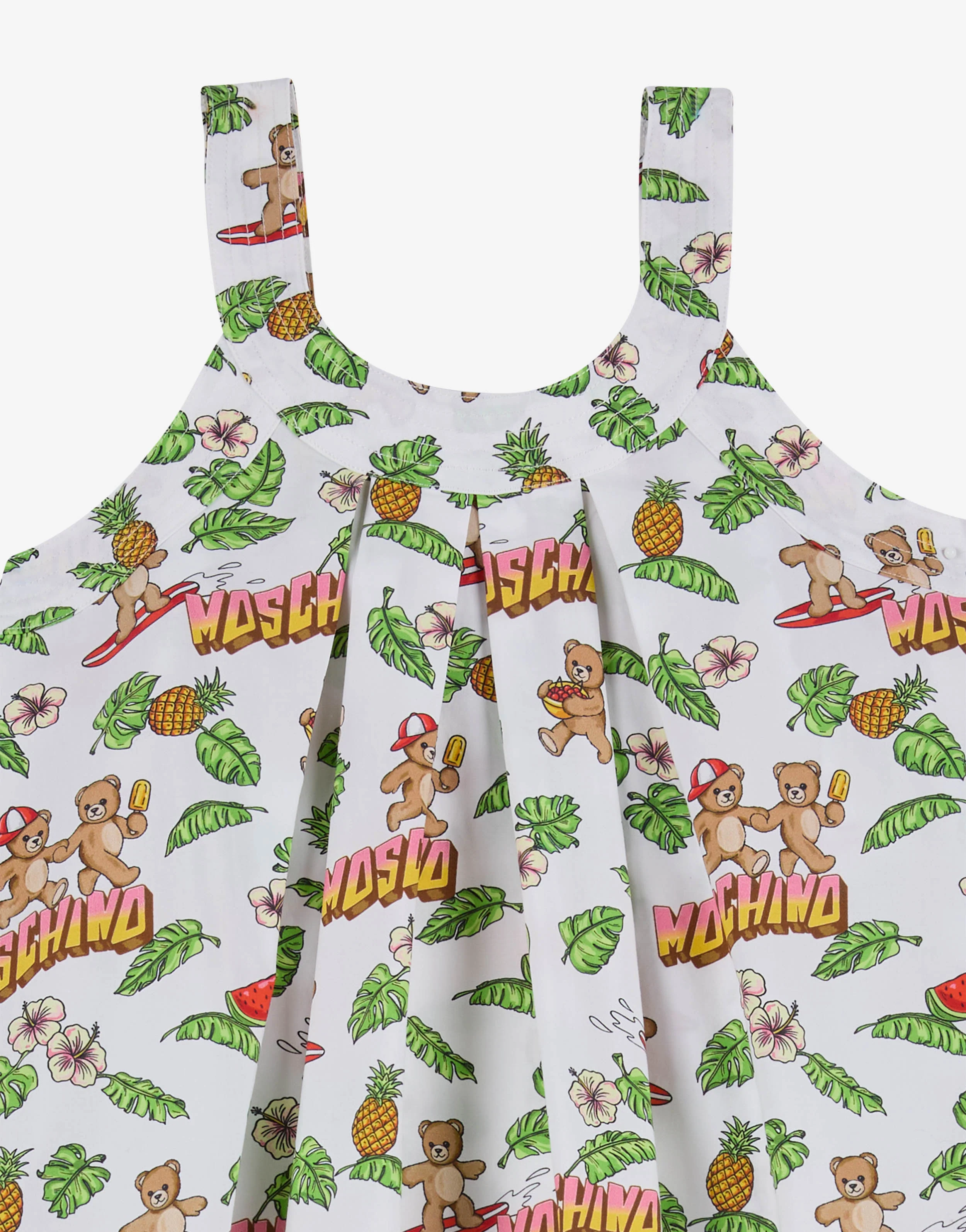 Abito in popeline di cotone Moschino Teddy Bear - Image 3