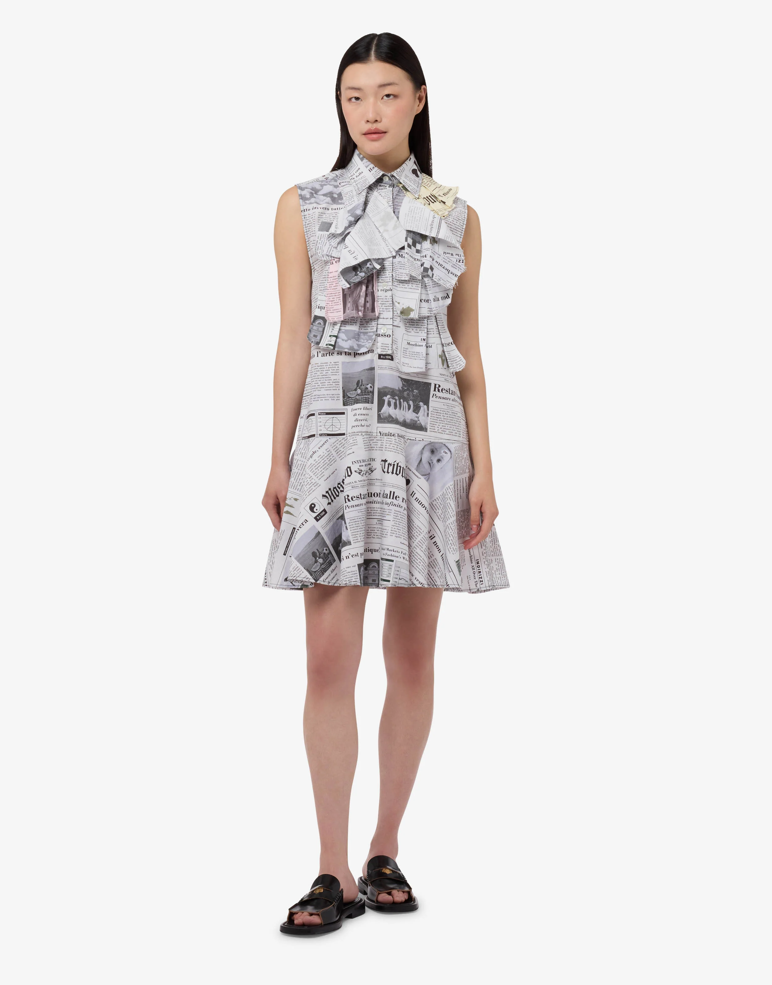 Abito in popeline di cotone stampato