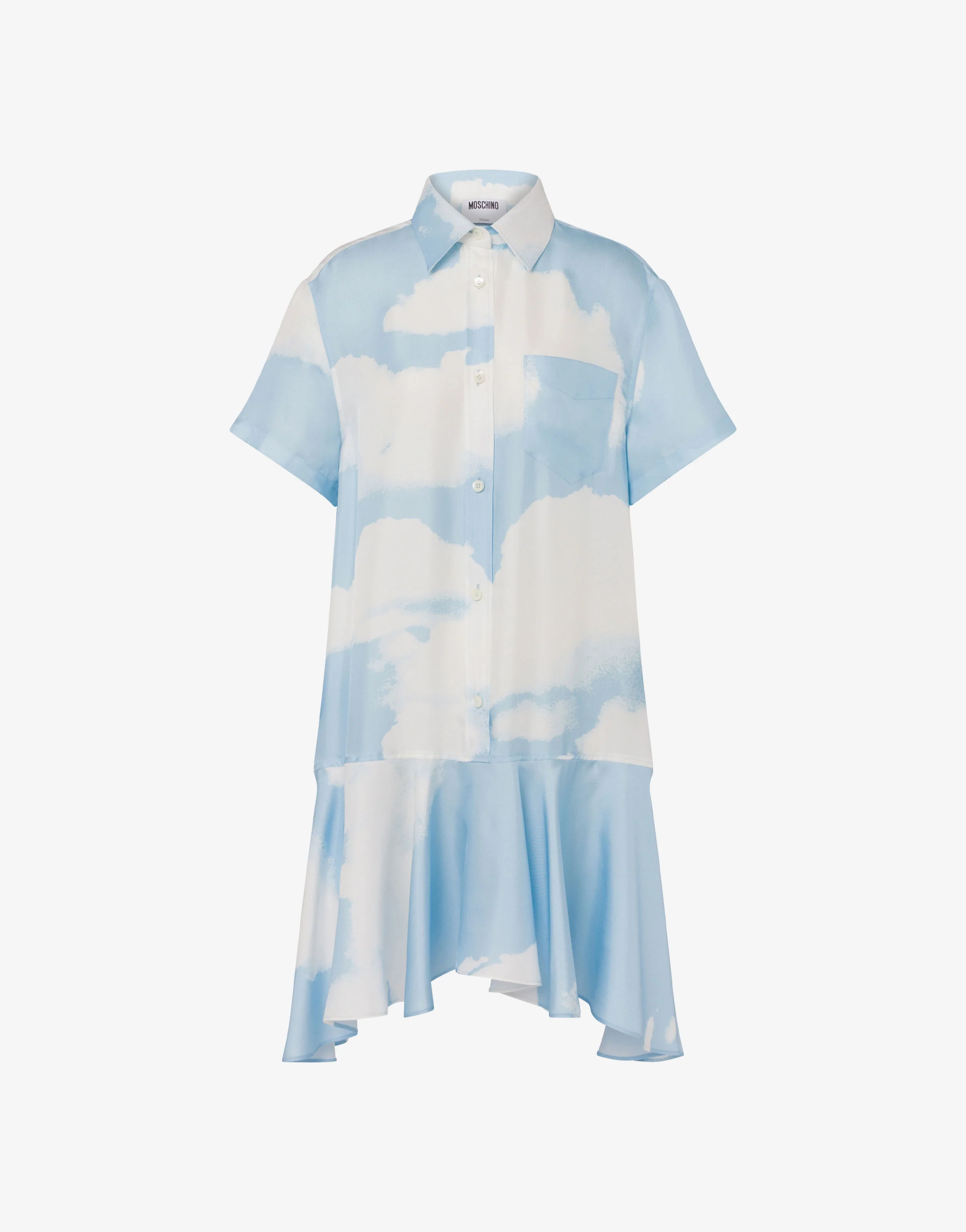Abito in twill di seta Archive Clouds - Image 4