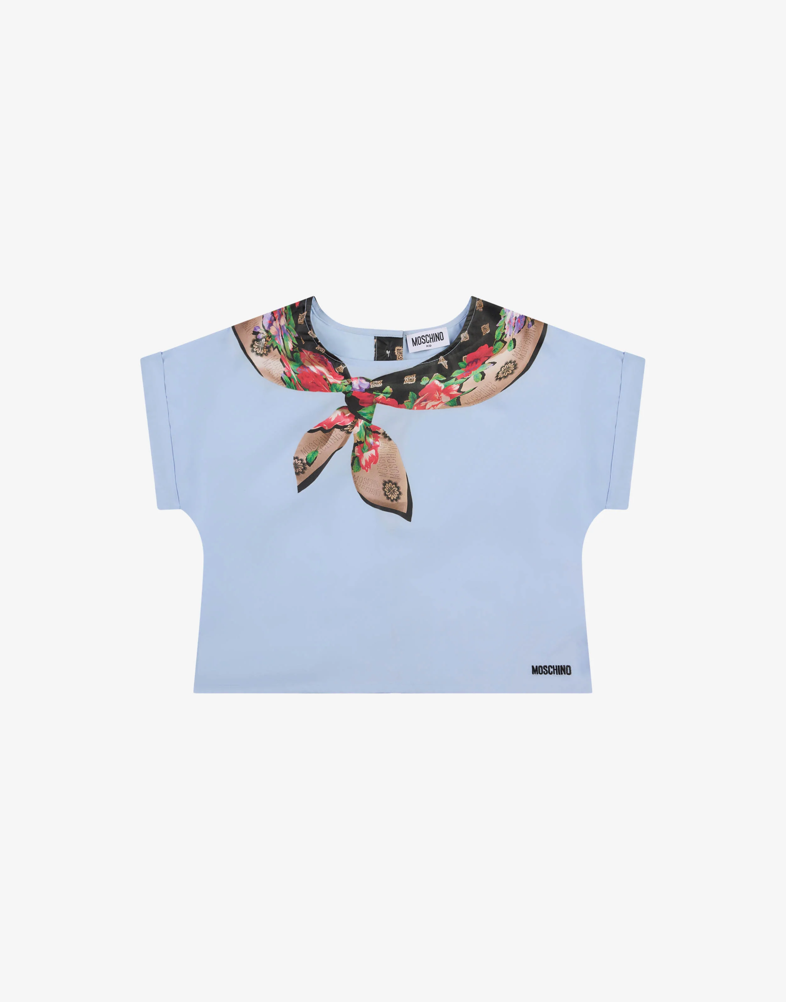 Blusa in popeline di cotone stampata