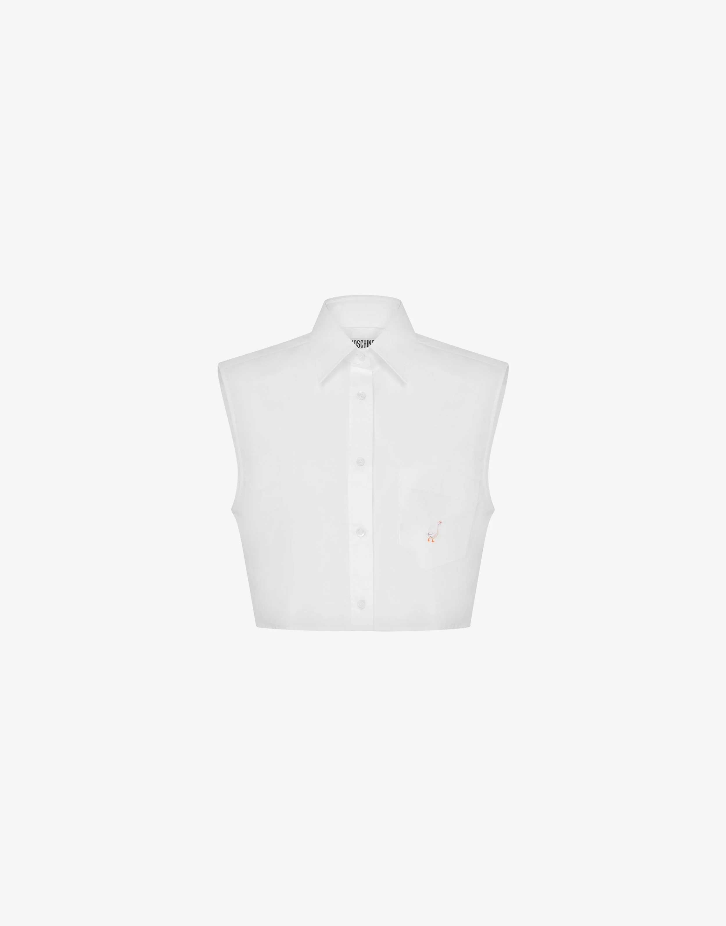 Camicia crop in popeline di cotone Goose - Image 5