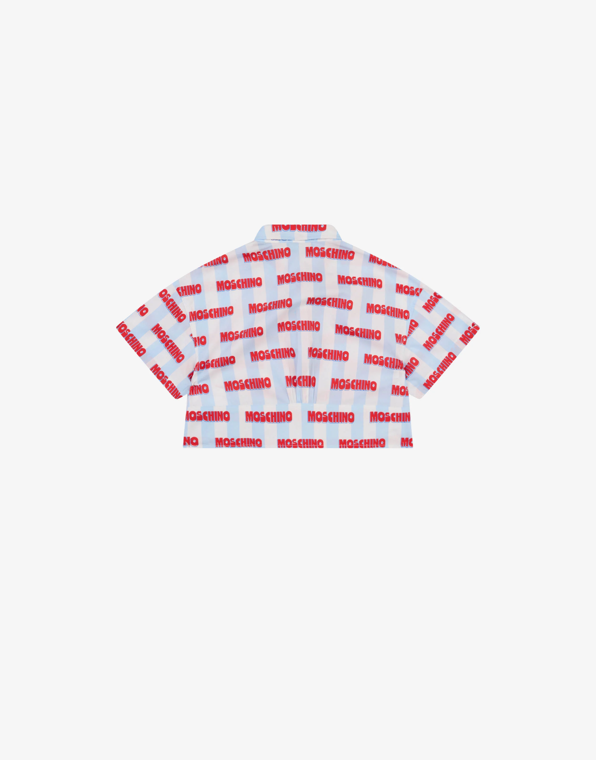 Camicia crop in popeline di cotone rigato - Image 2