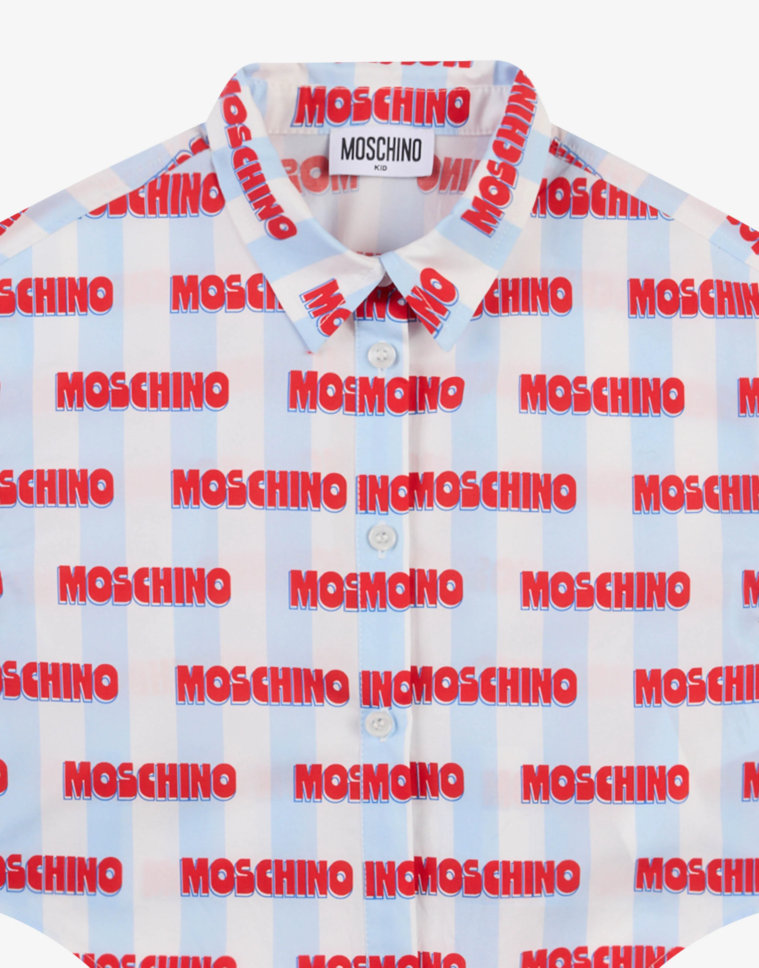 Camicia crop in popeline di cotone rigato - Image 3