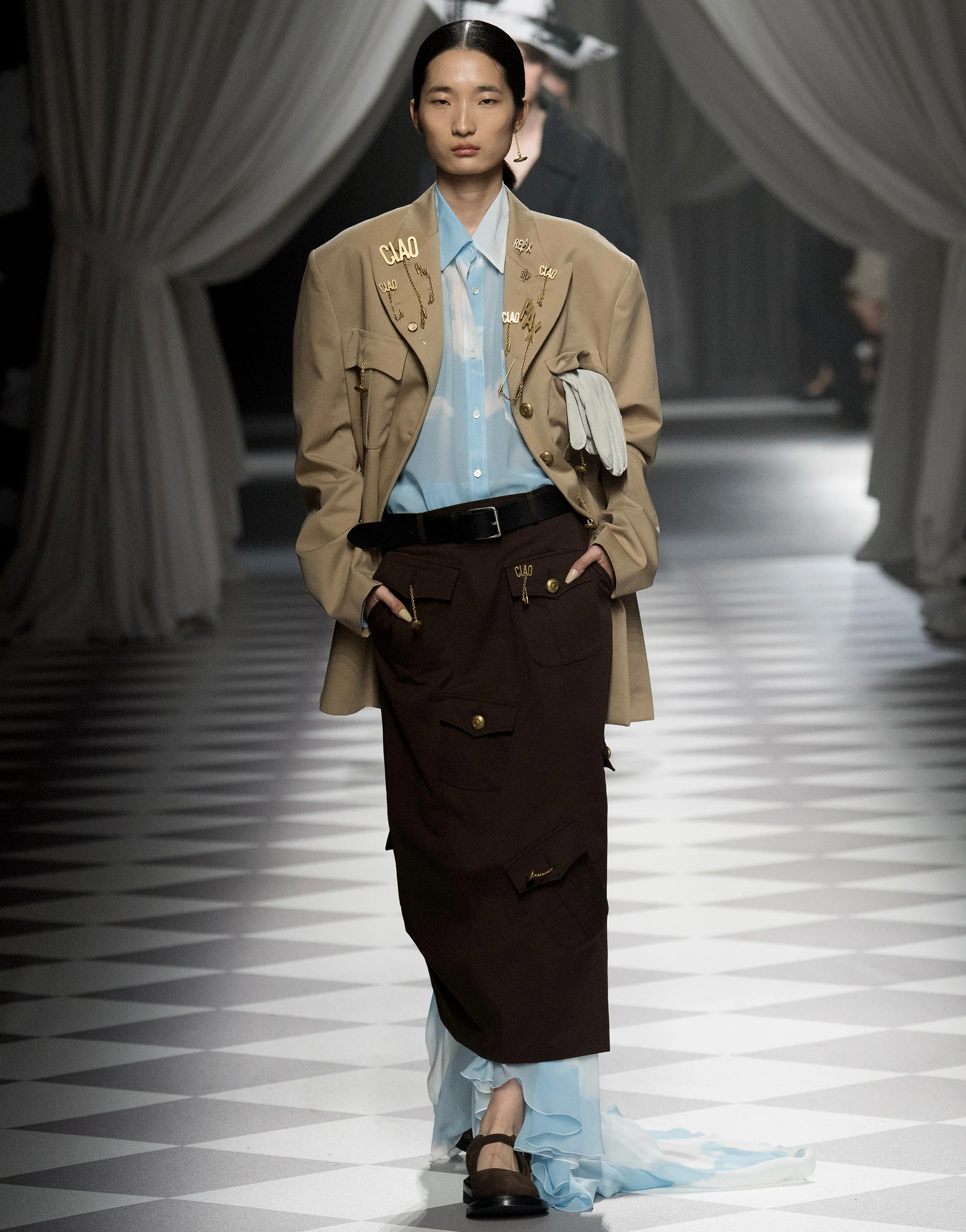 Camicia in georgette In The Cloud - Image 3