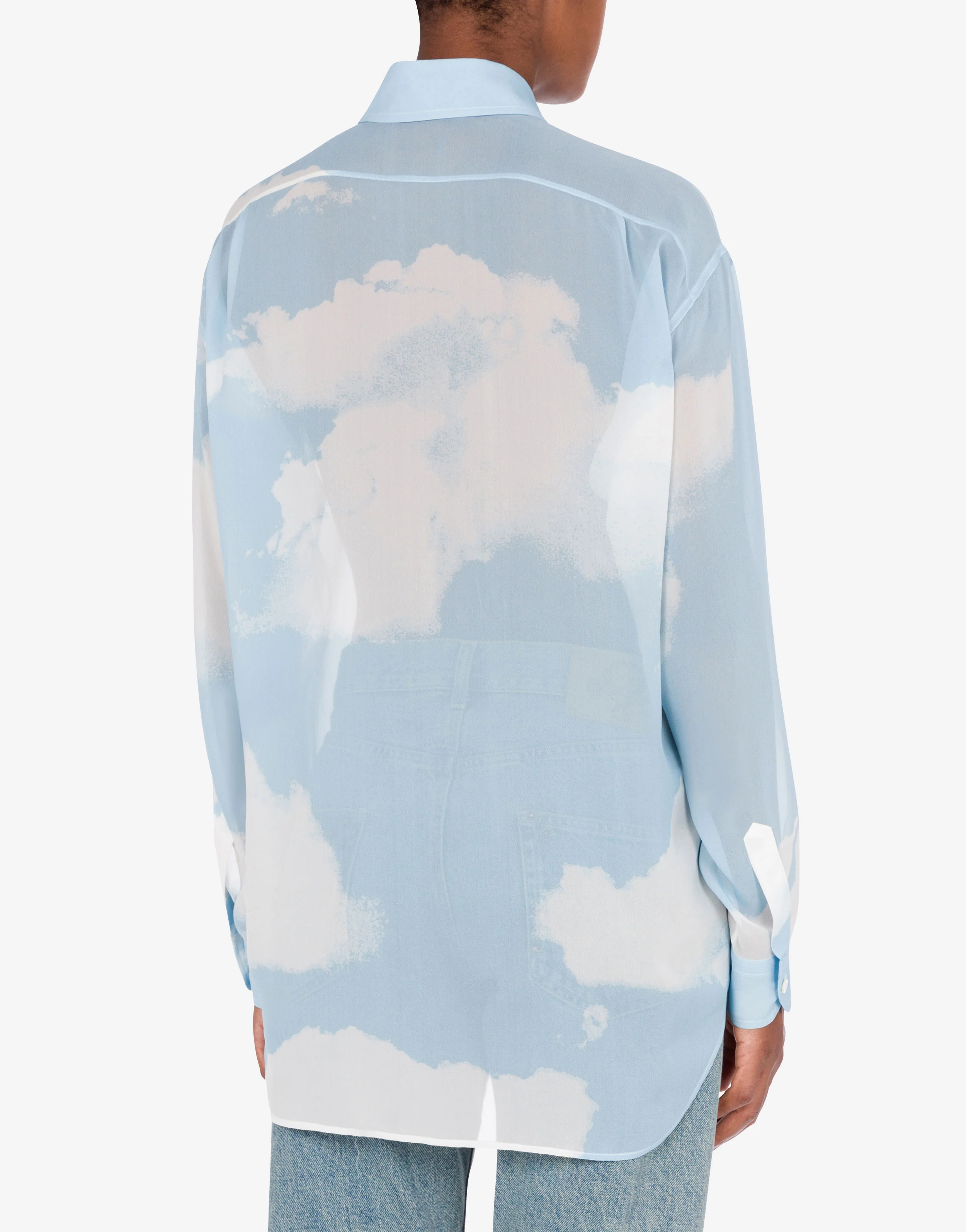 Camicia in georgette In The Cloud - Image 4