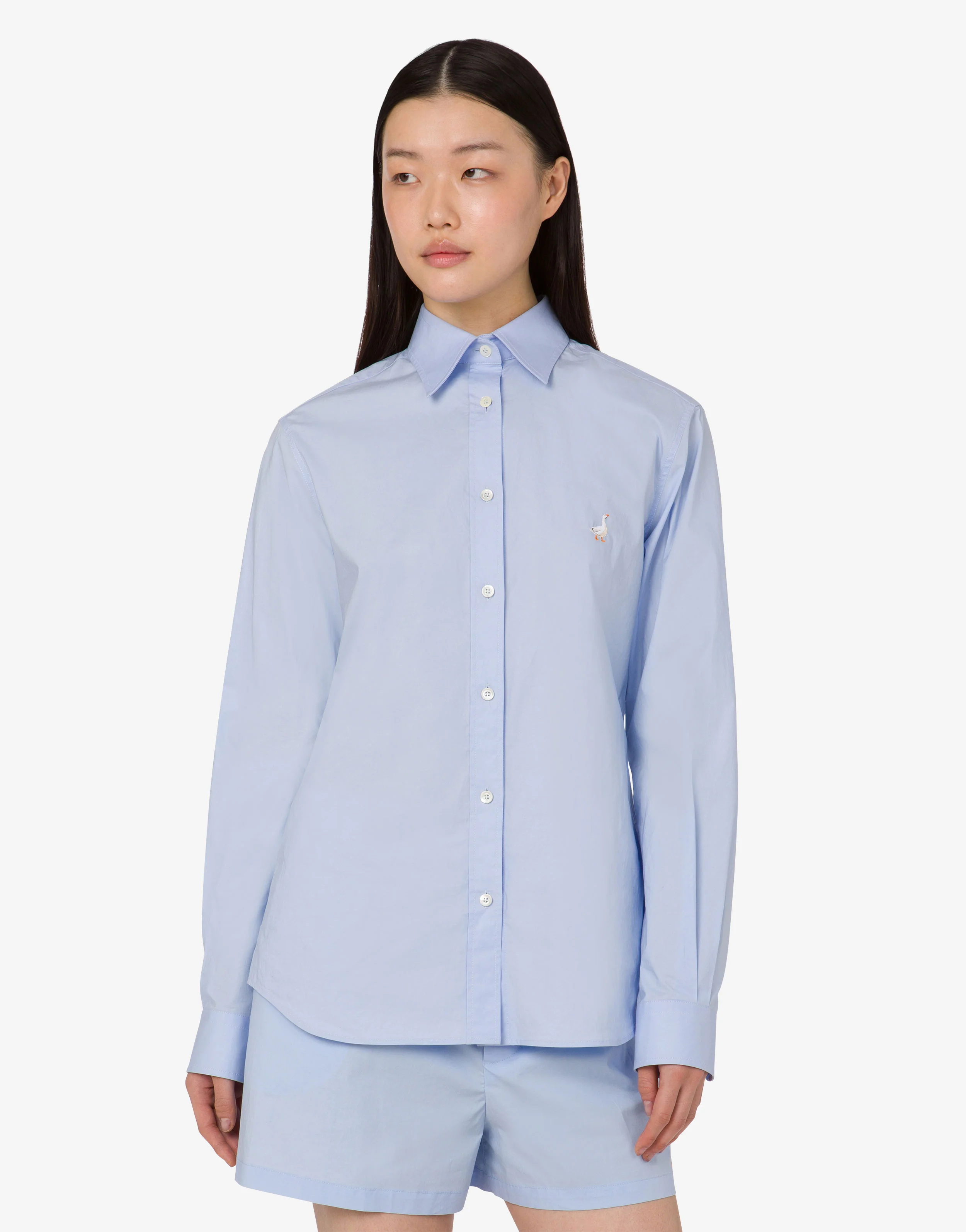 Camicia in popeline di cotone Goose