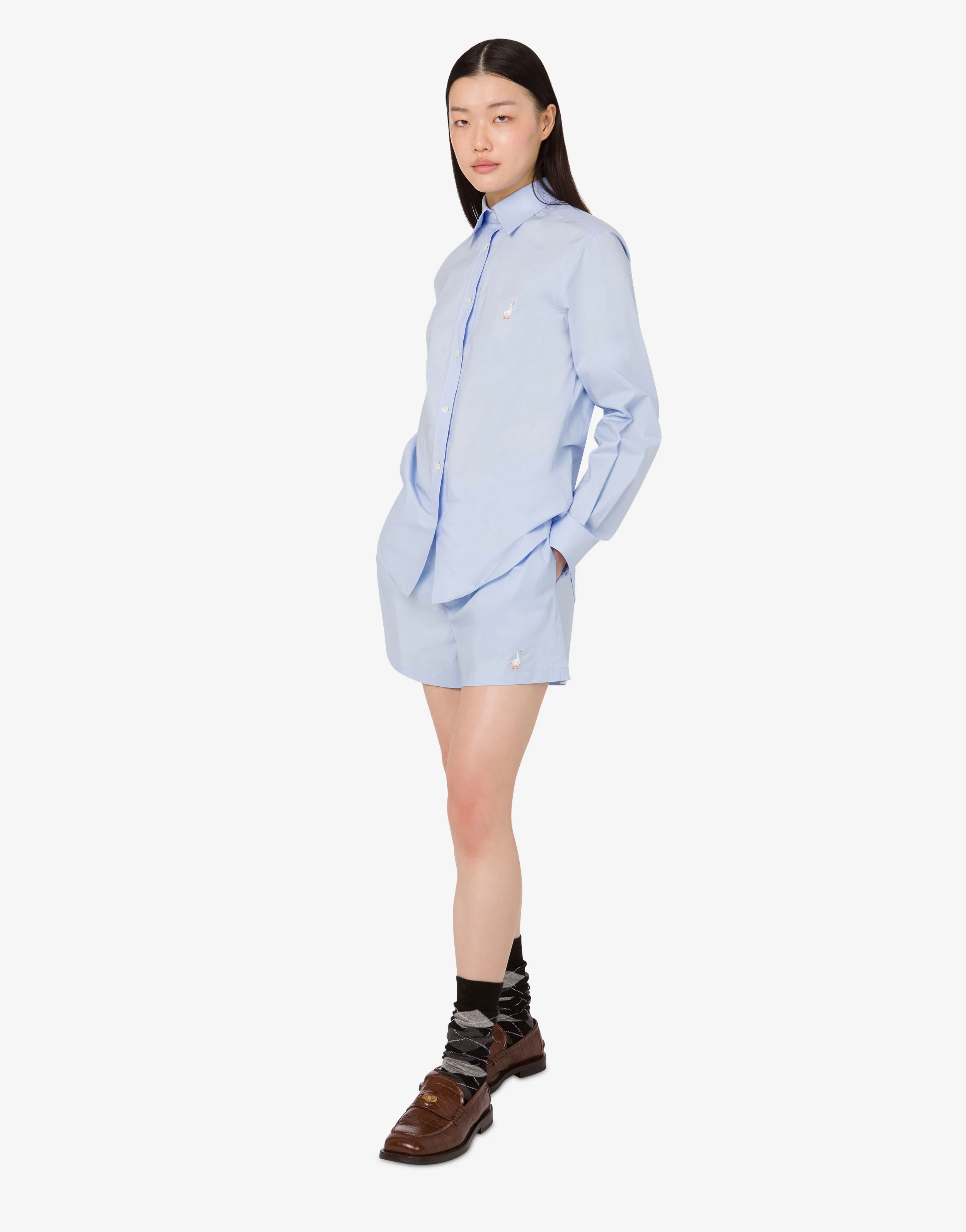 Camicia in popeline di cotone Goose - Image 3