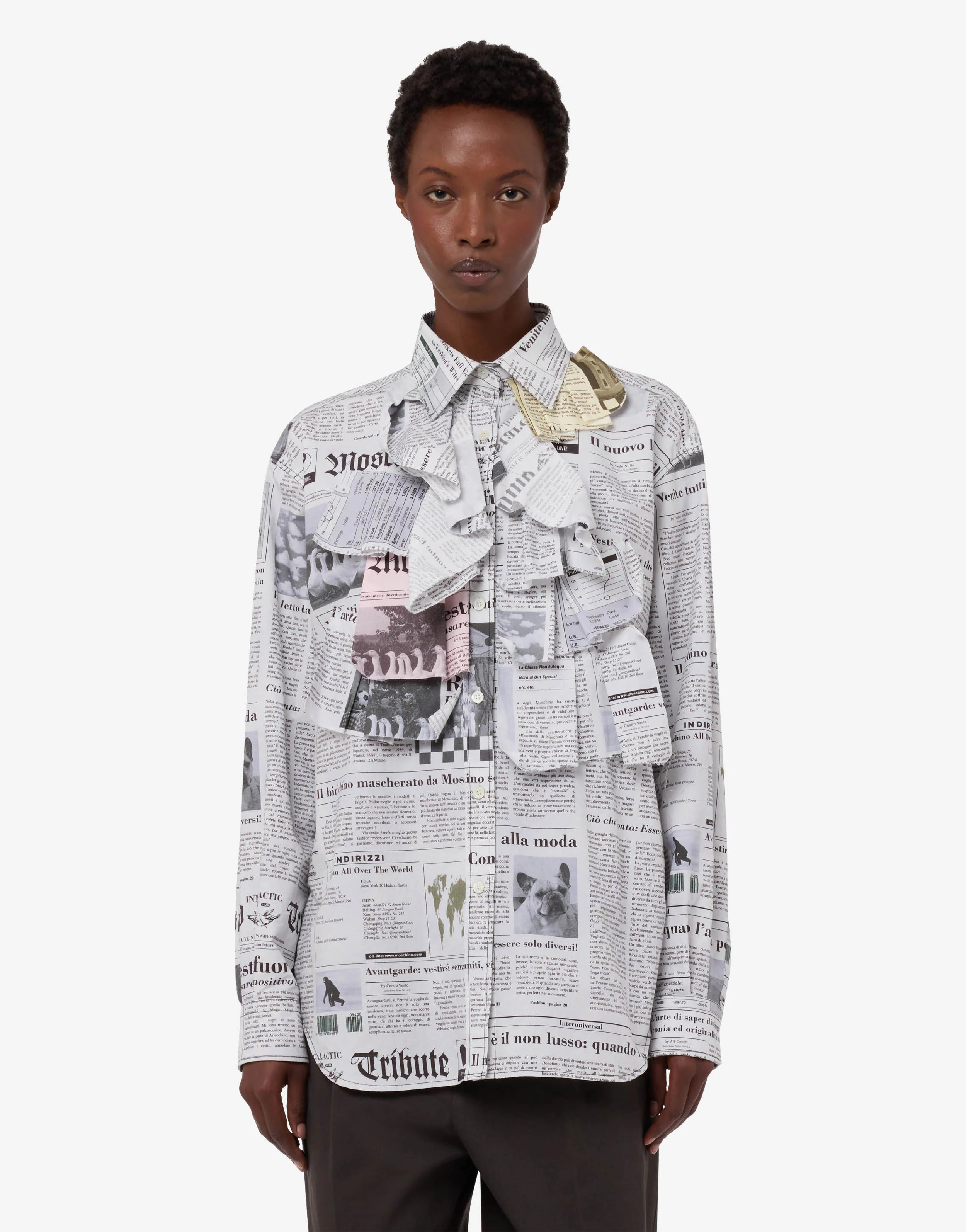 Camicia in popeline di cotone stampata