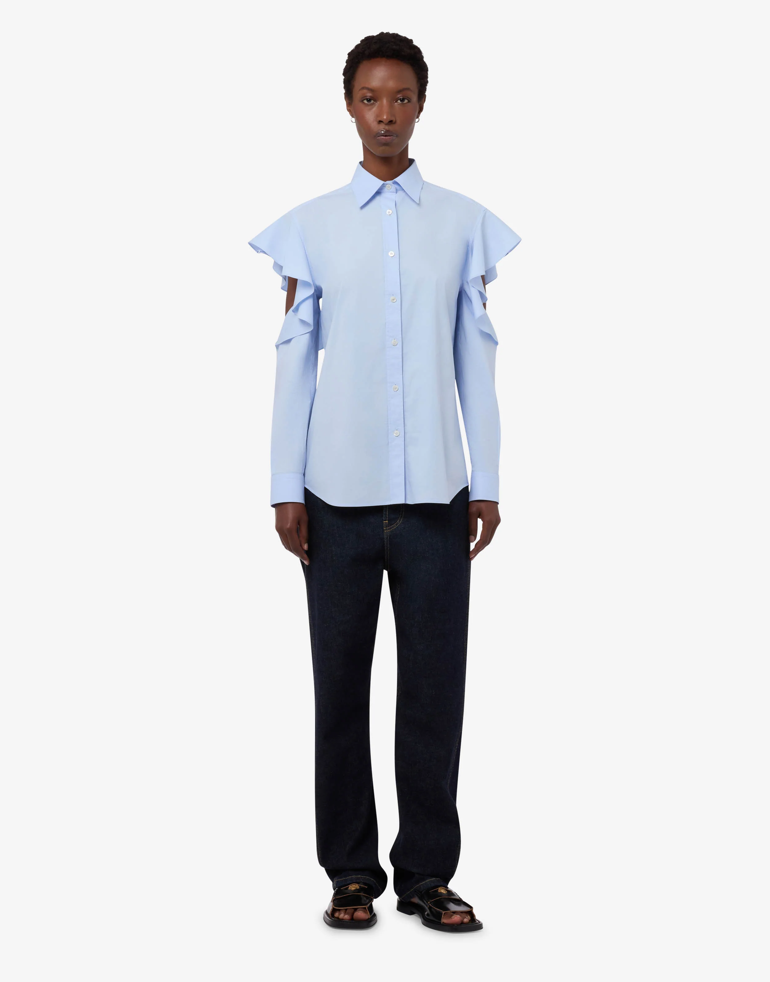 Camicia in popeline di cotone stretch - Image 4