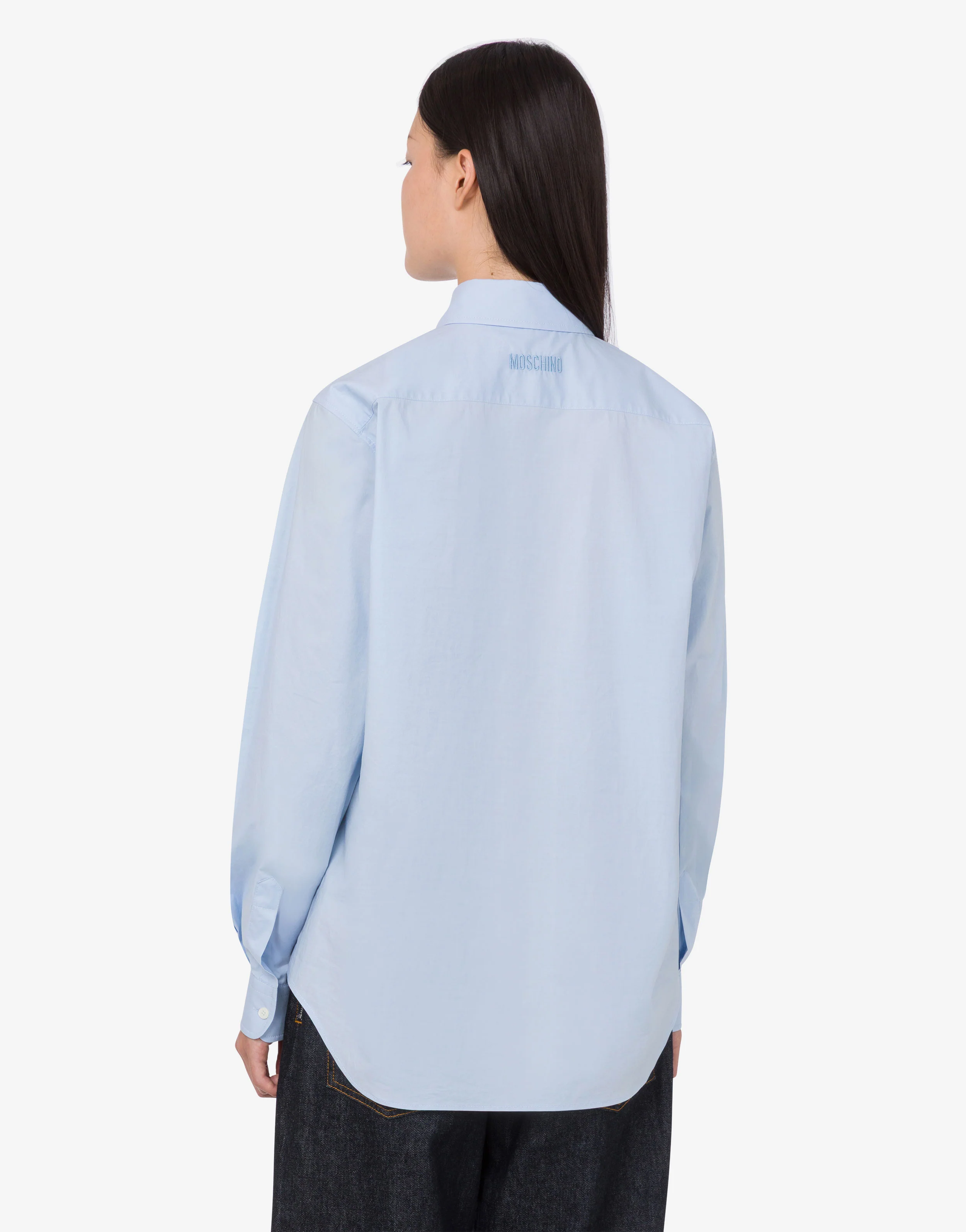 Camicia in popeline di cotone stretch stampata - Image 4