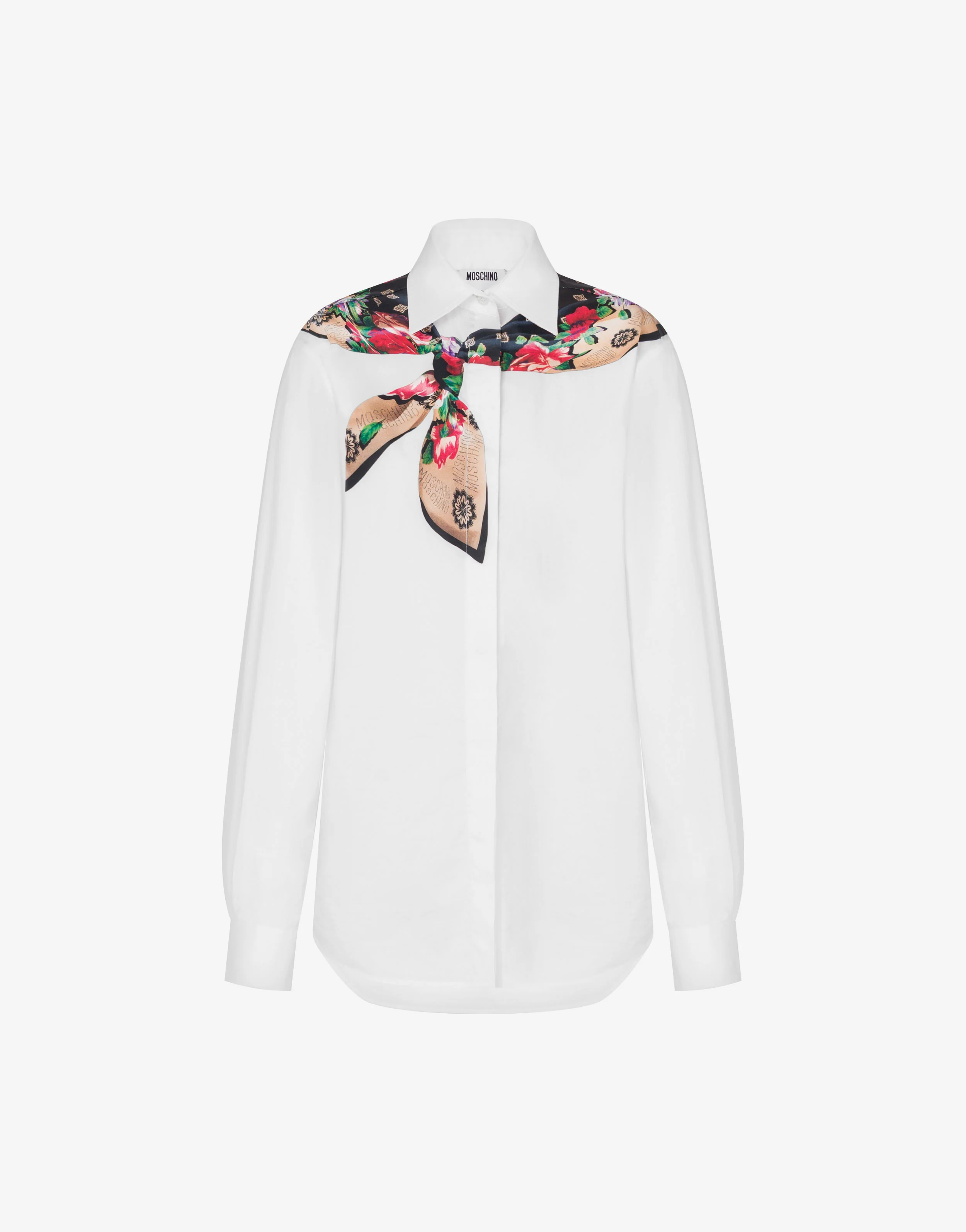 Camicia in popeline di cotone stretch stampata - Image 5