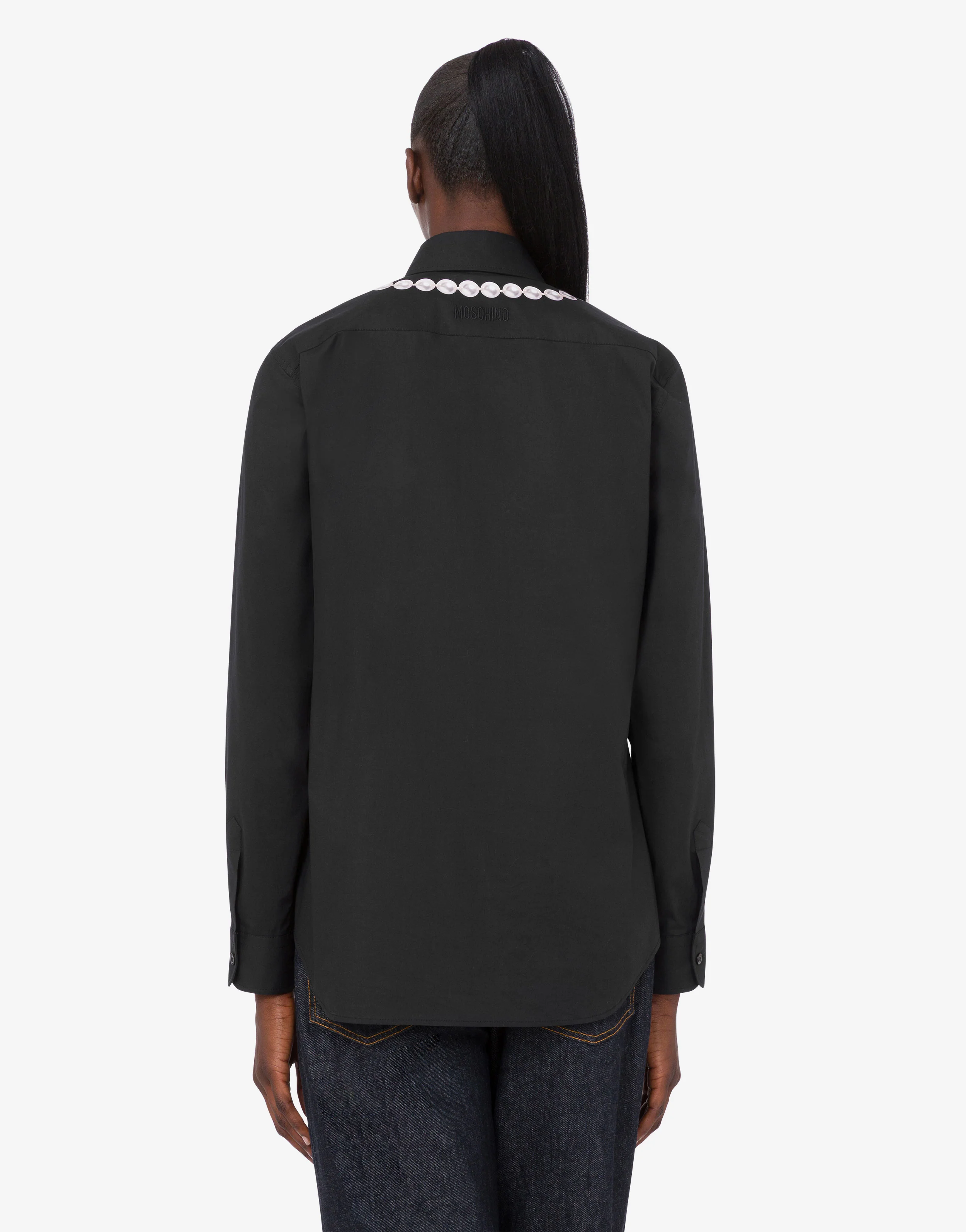 Camicia in popeline di cotone stretch stampata - Image 4