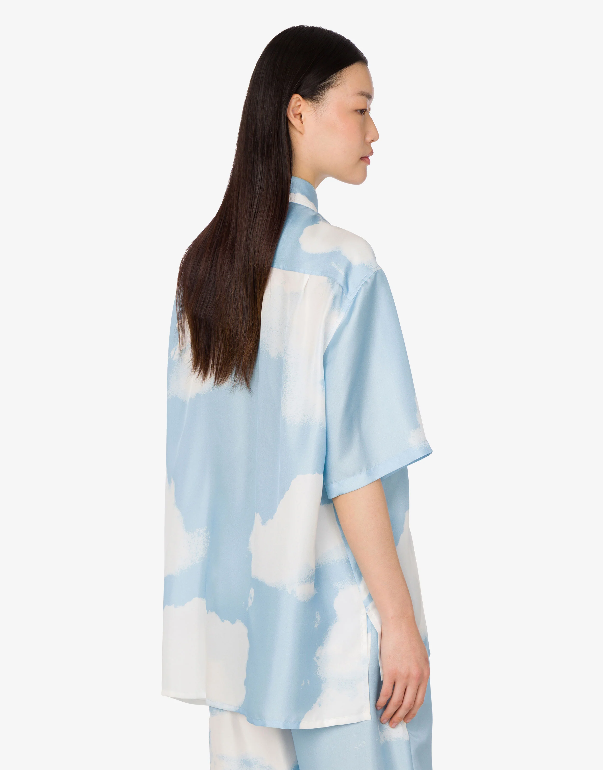 Camicia in twill di seta Archive Clouds - Image 4
