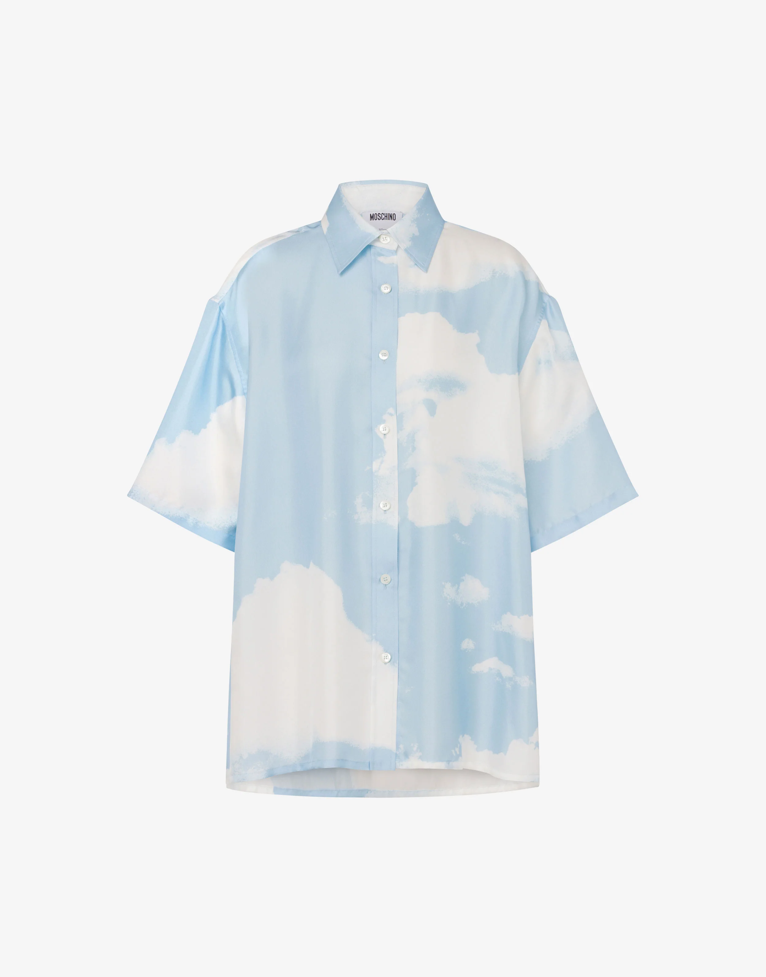 Camicia in twill di seta Archive Clouds - Image 5