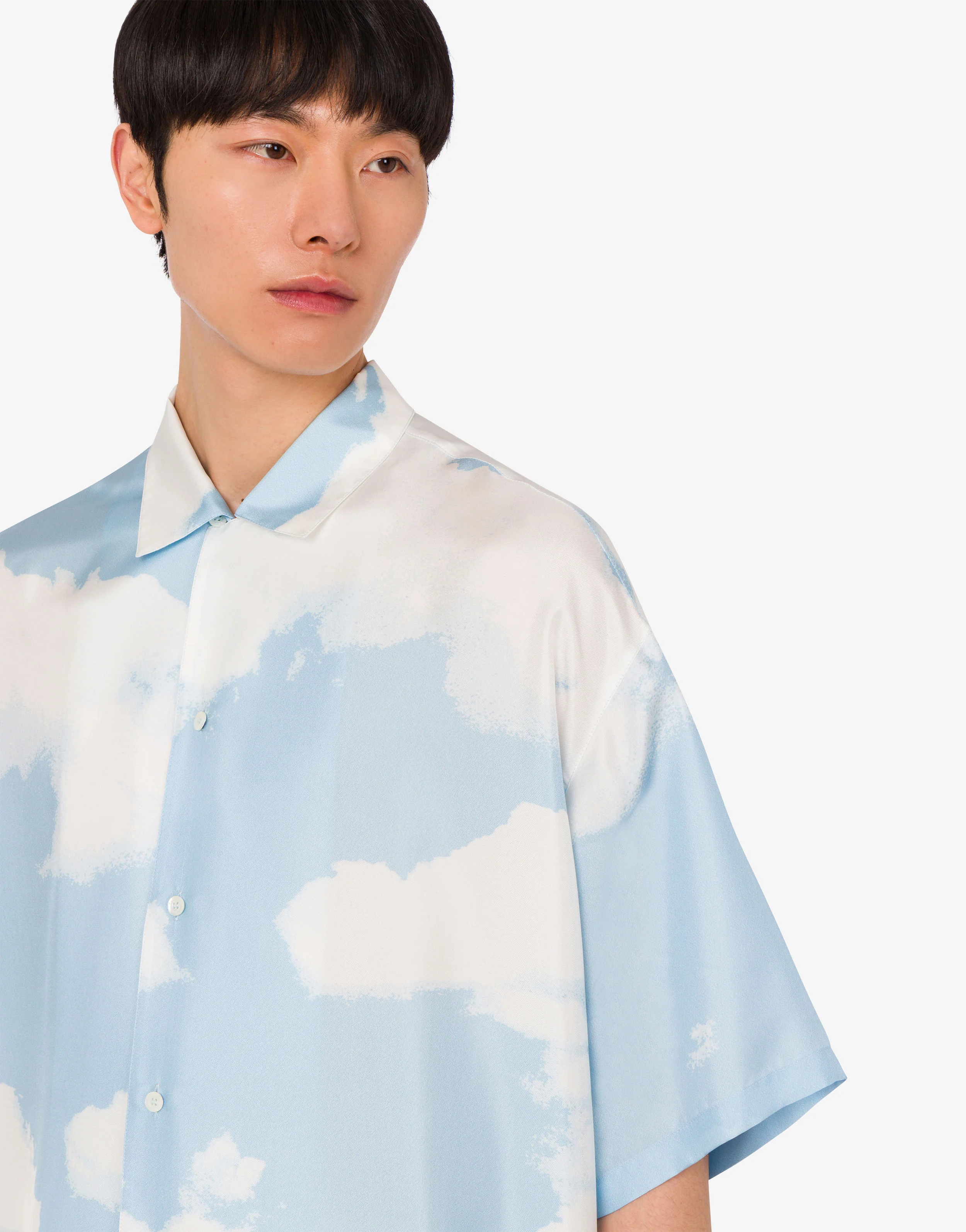Camicia in twill di seta Archive Clouds - Image 2