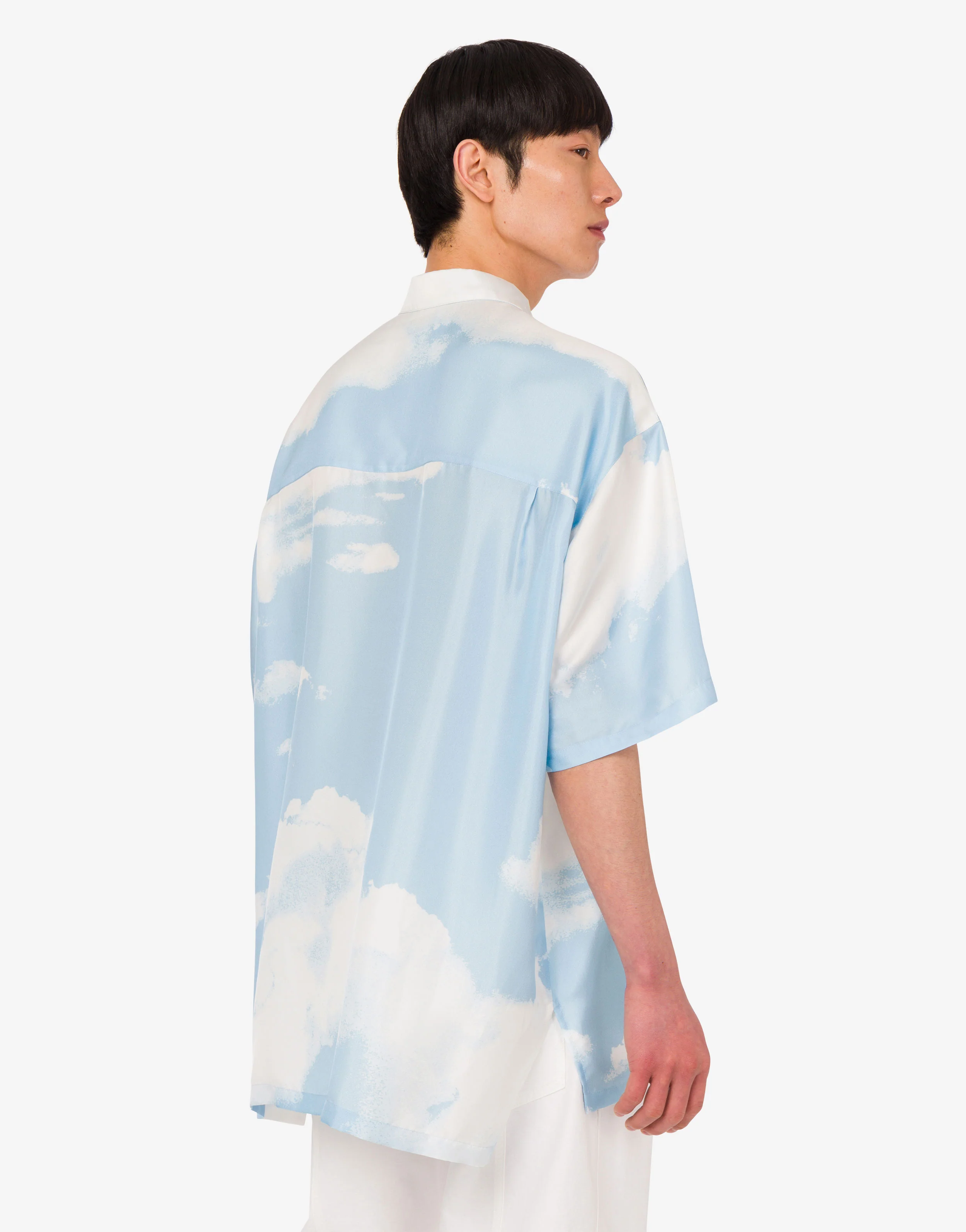 Camicia in twill di seta Archive Clouds - Image 4