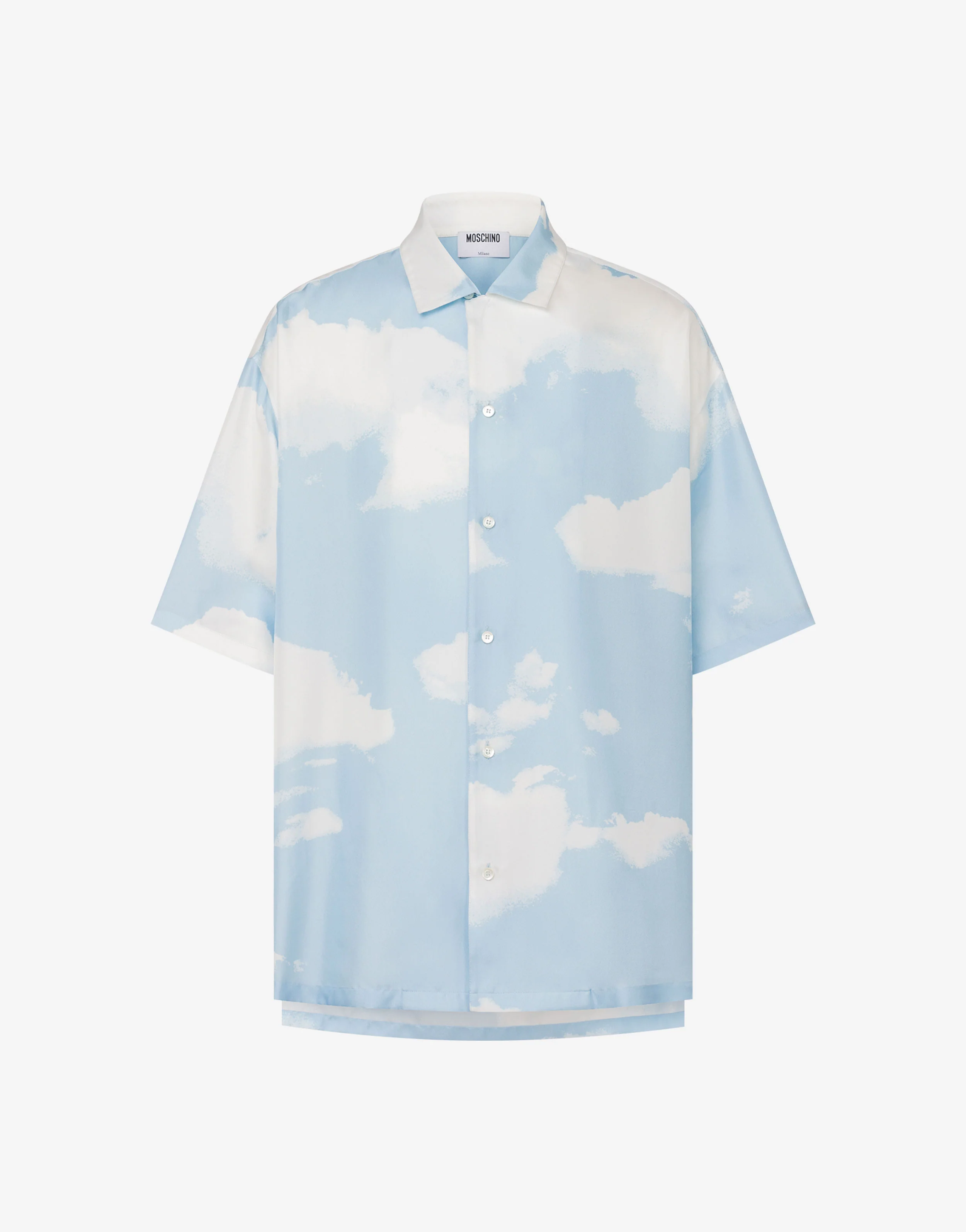 Camicia in twill di seta Archive Clouds - Image 5