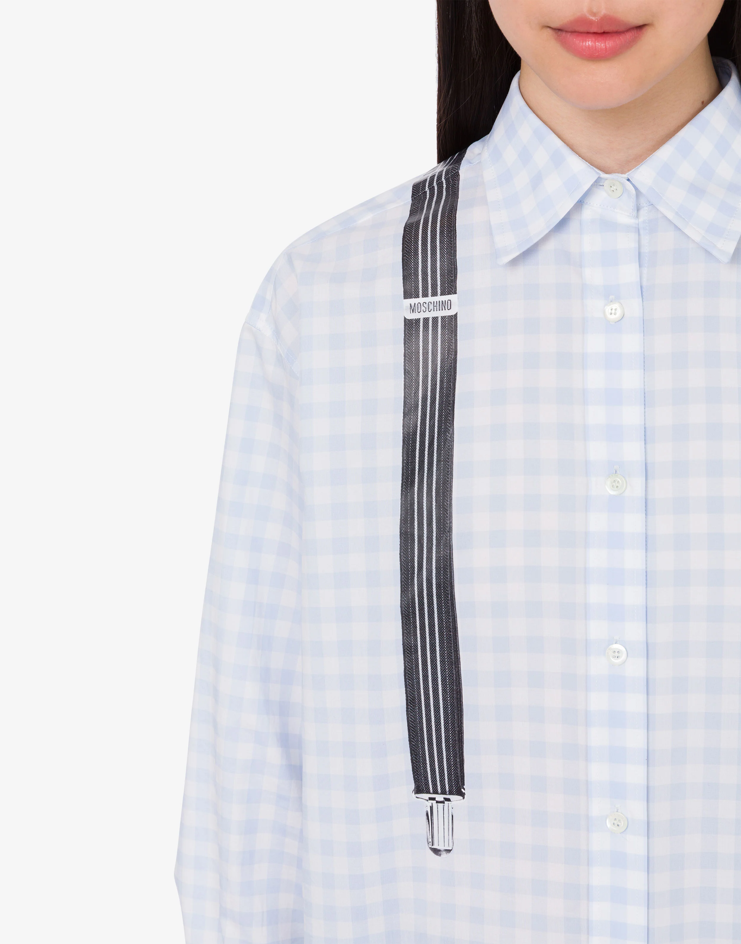 Camicia in vichy di cotone stampata - Image 2