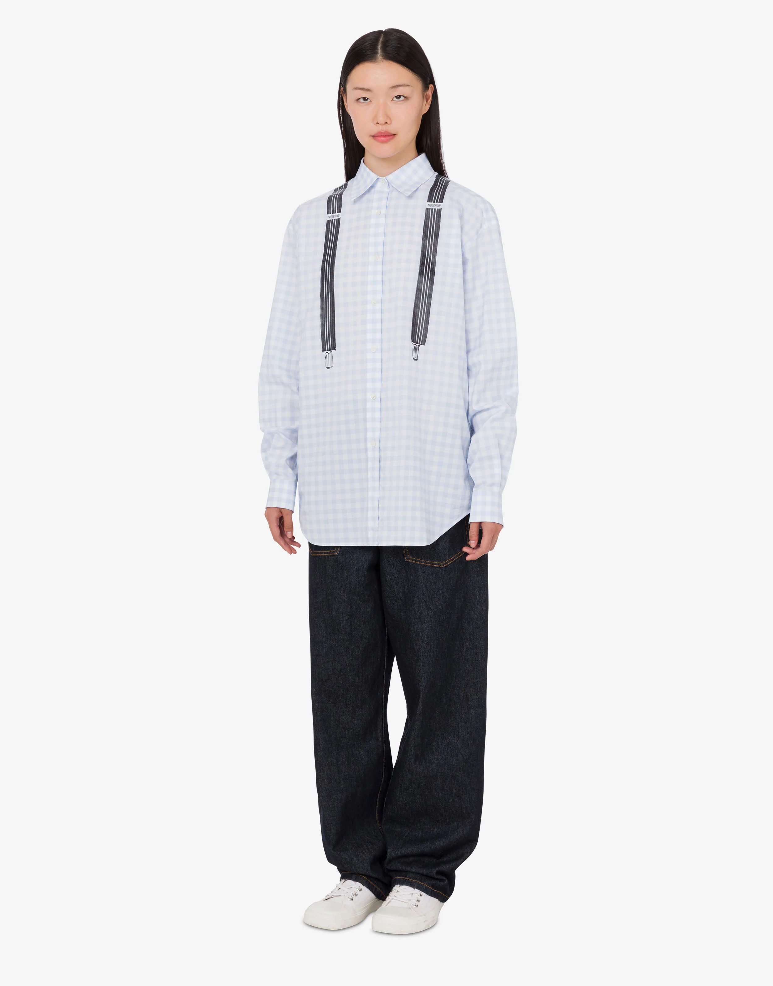 Camicia in vichy di cotone stampata - Image 3