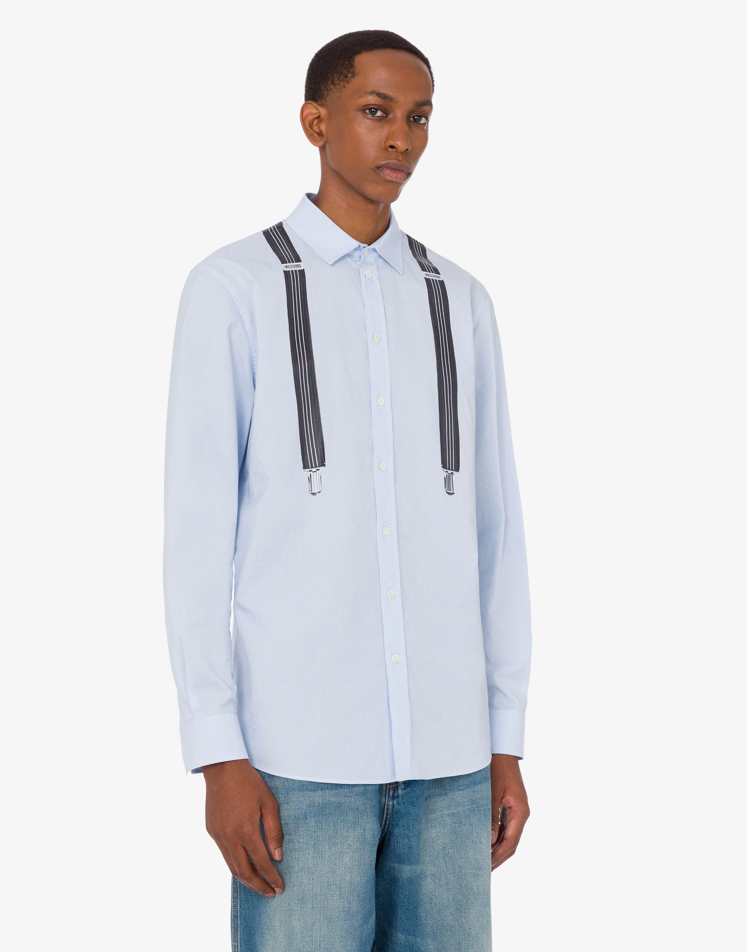 Camicia in vichy di cotone stampata - Image 3
