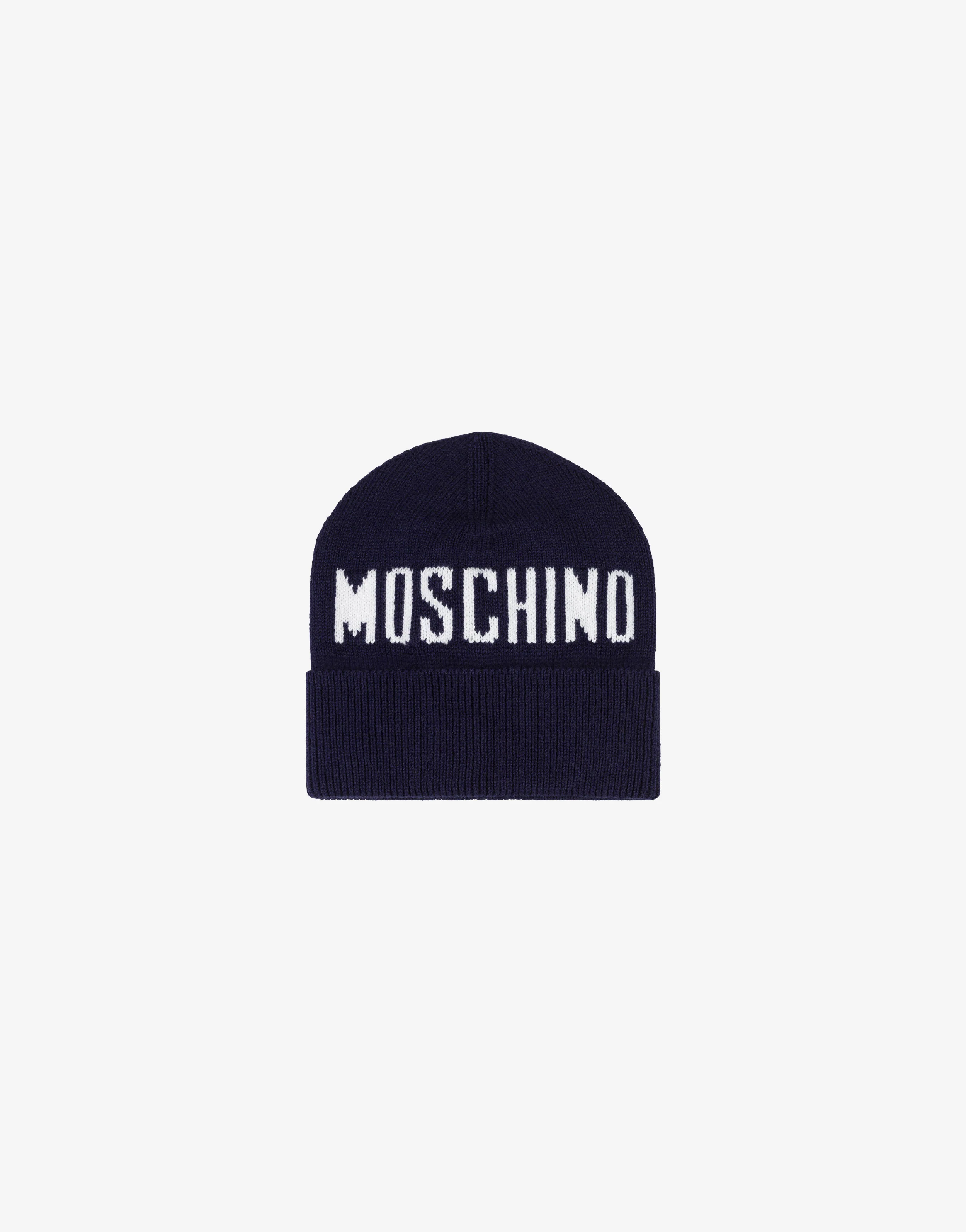 Cappello in maglia con logo