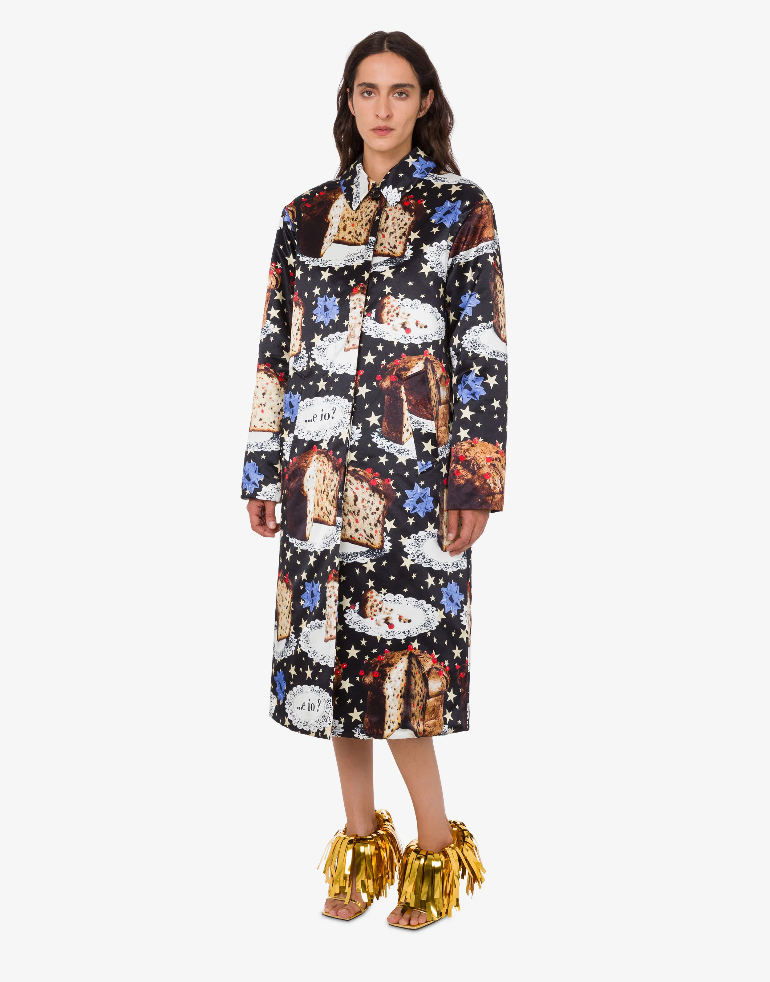 Cappotto in misto cotone stampato