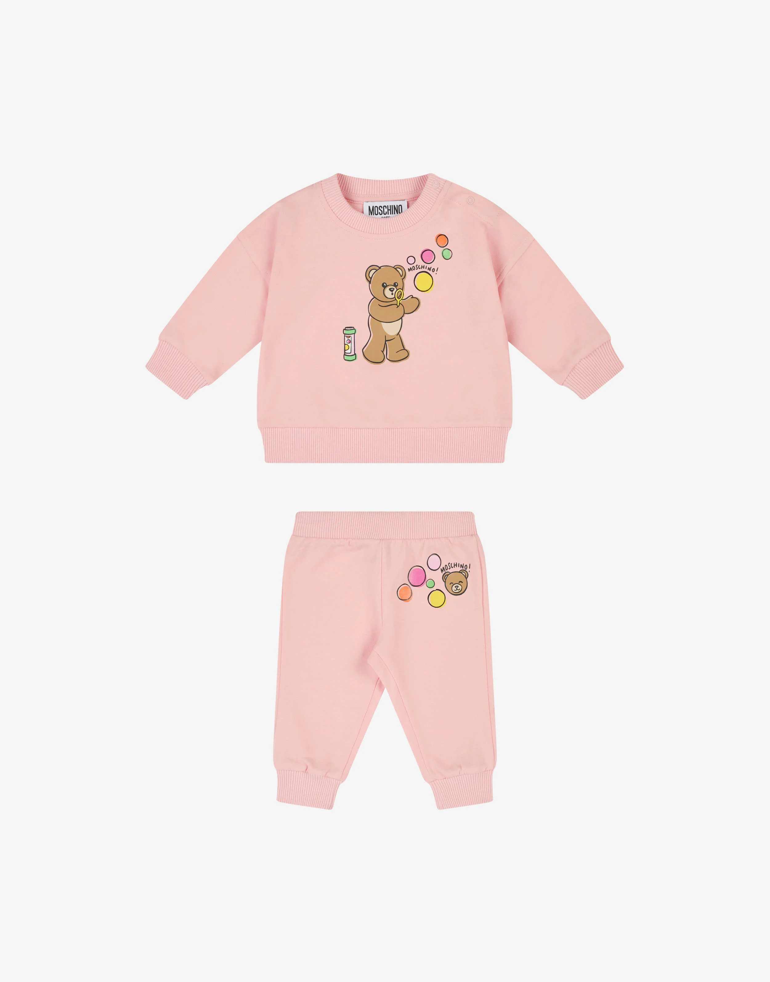 Completo in felpa di cotone Moschino Teddy Bear