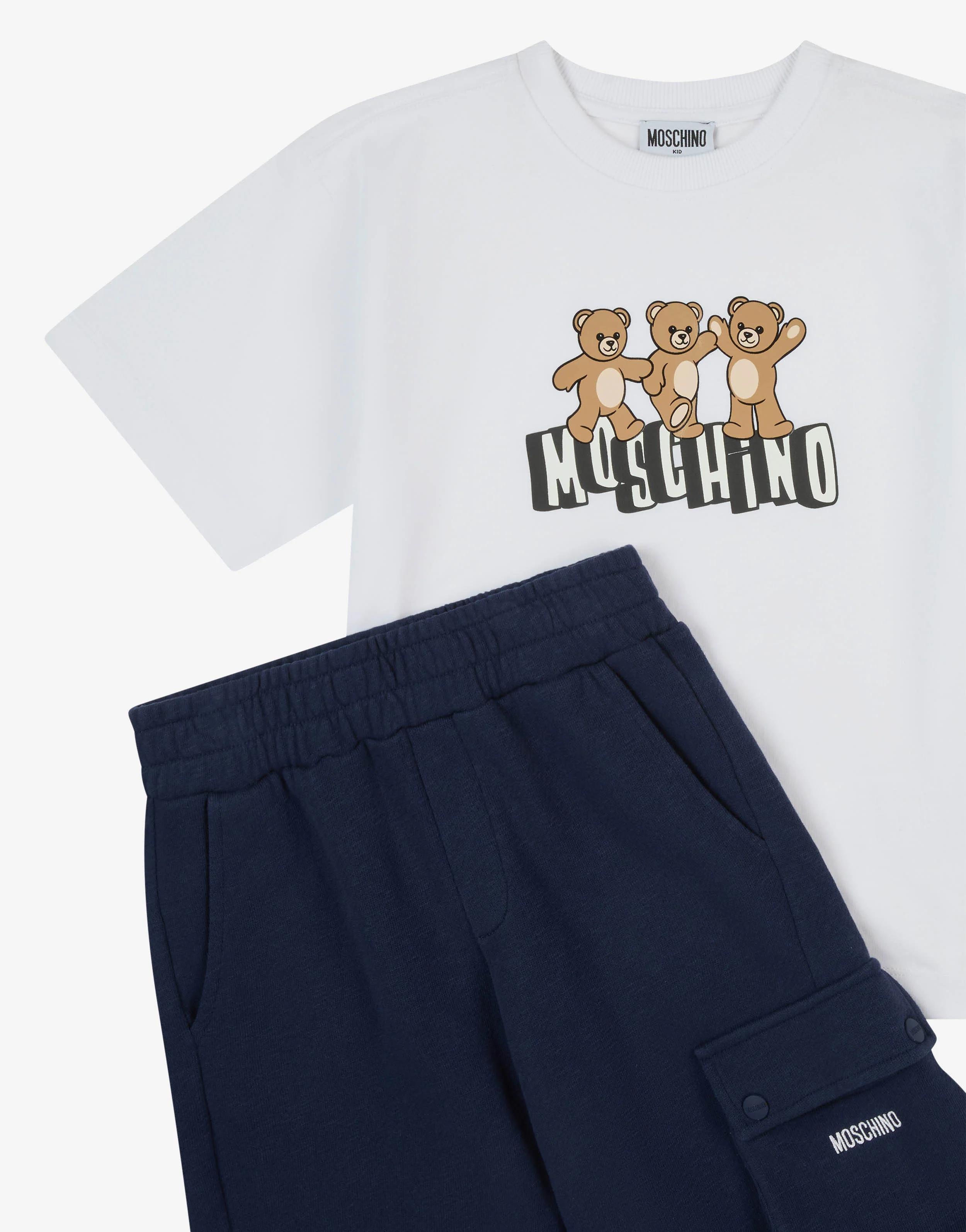 Completo maxi t-shirt e short Moschino Teddy Bear - Image 3