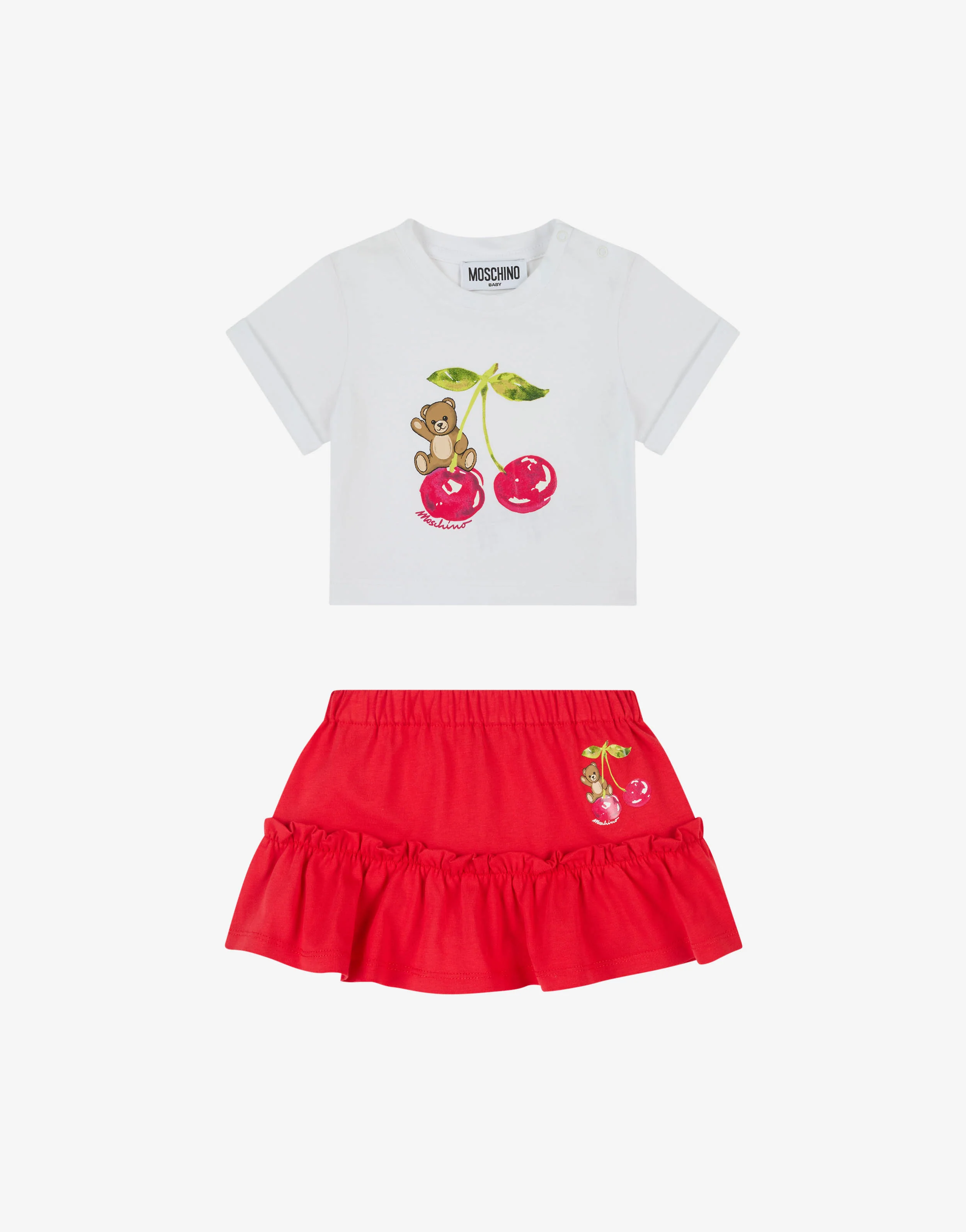 Completo t-shirt e gonna in jersey di cotone