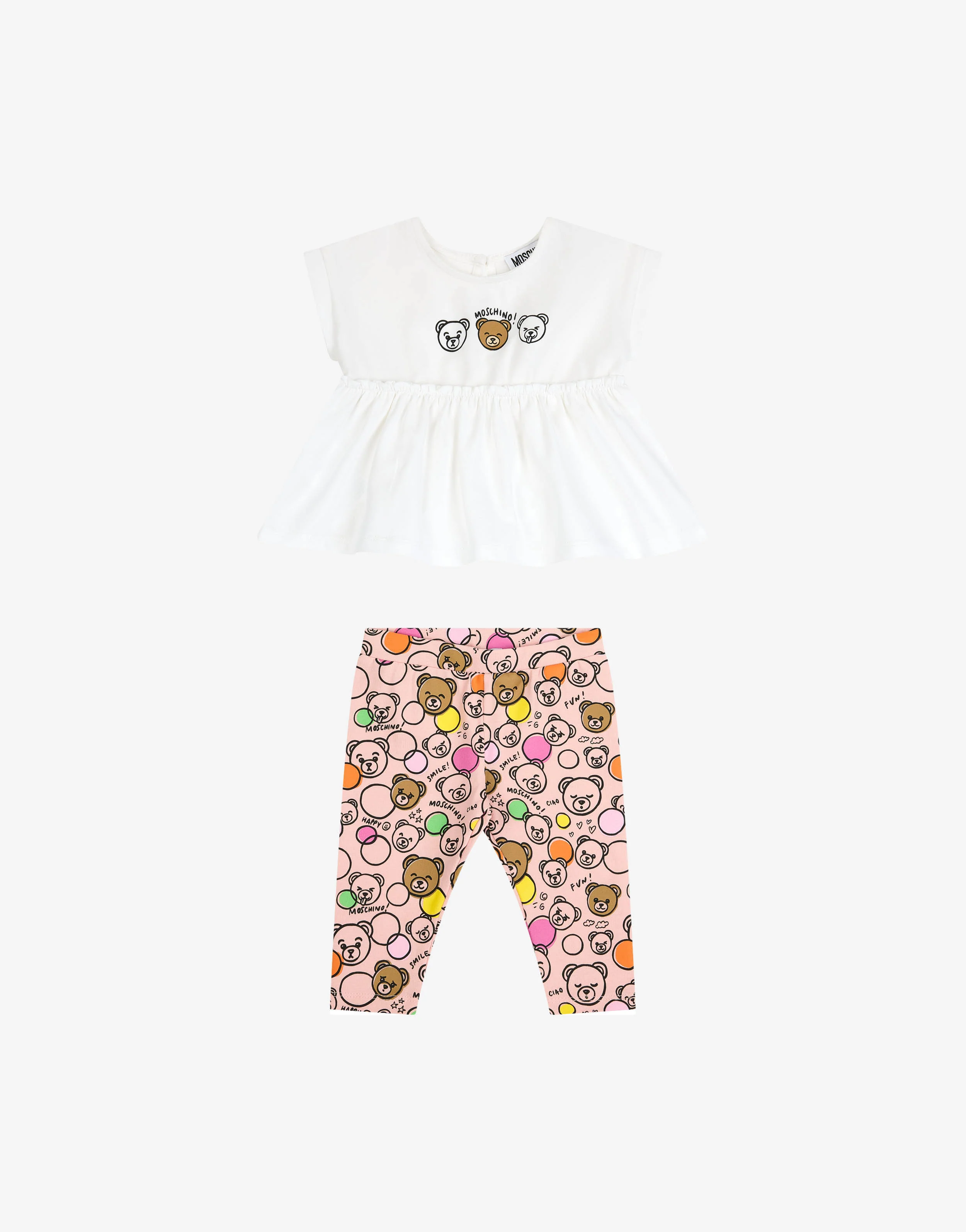 Completo t-shirt e leggings in jersey di cotone