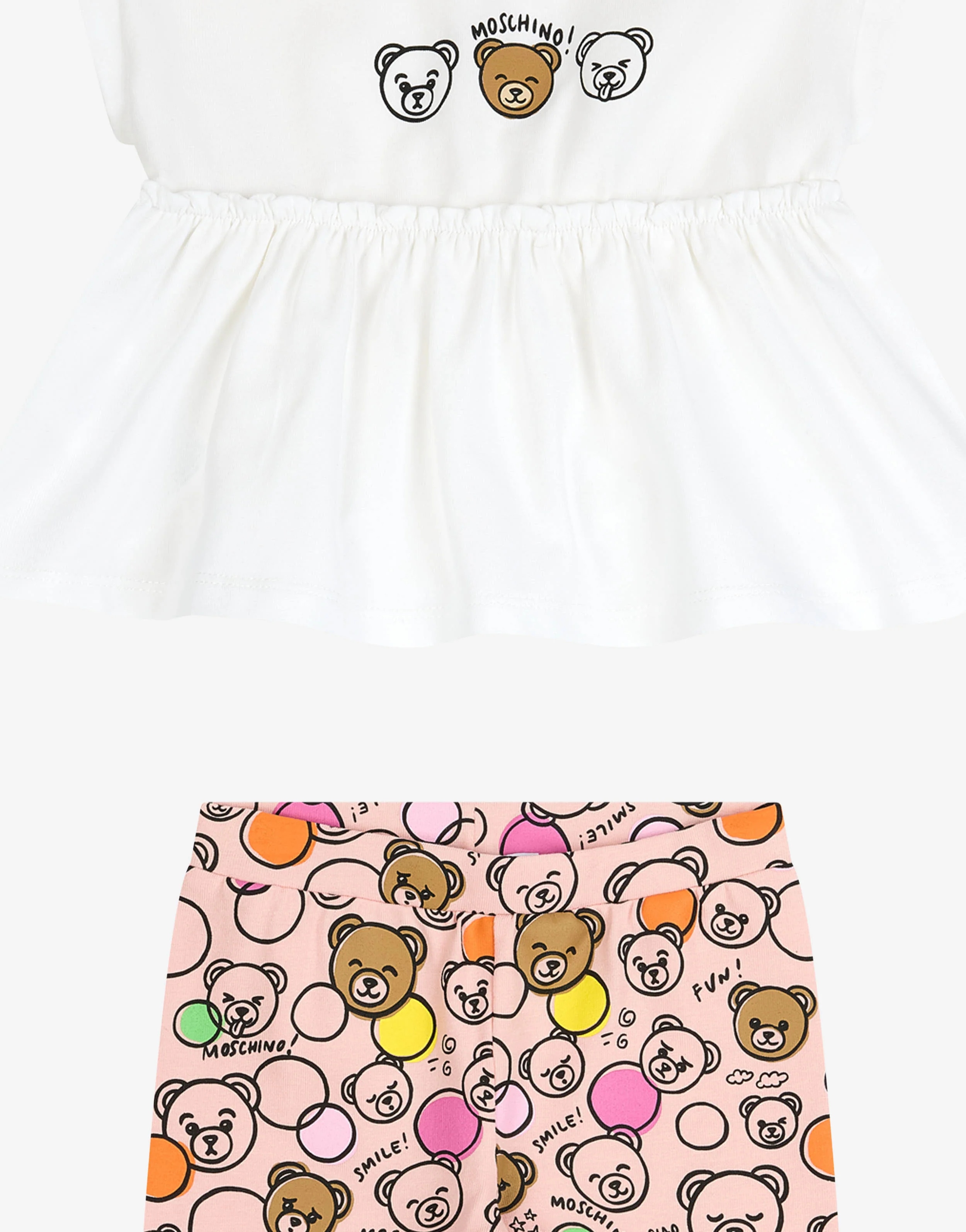 Completo t-shirt e leggings in jersey di cotone - Image 3