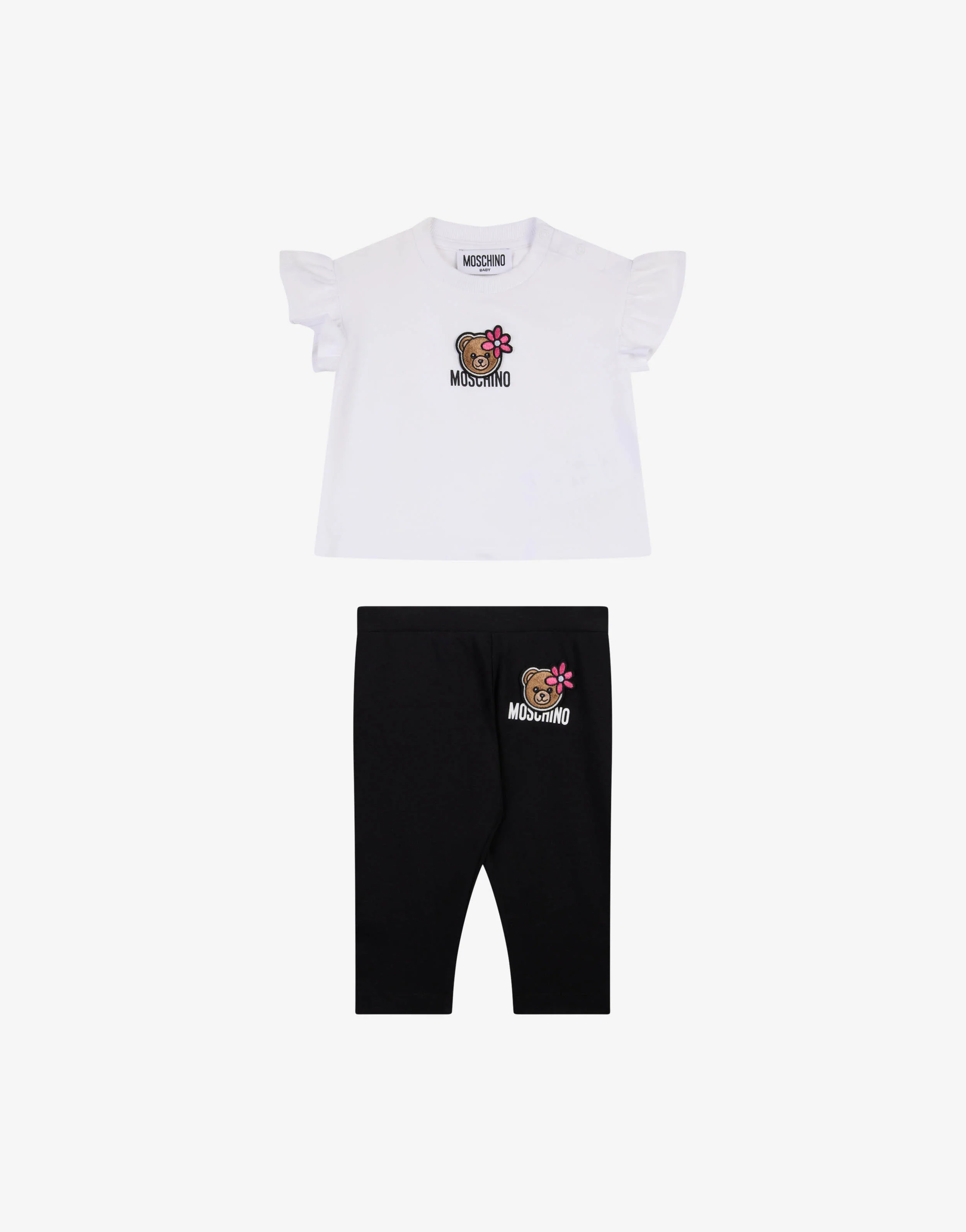 Completo t-shirt e leggings in jersey di cotone