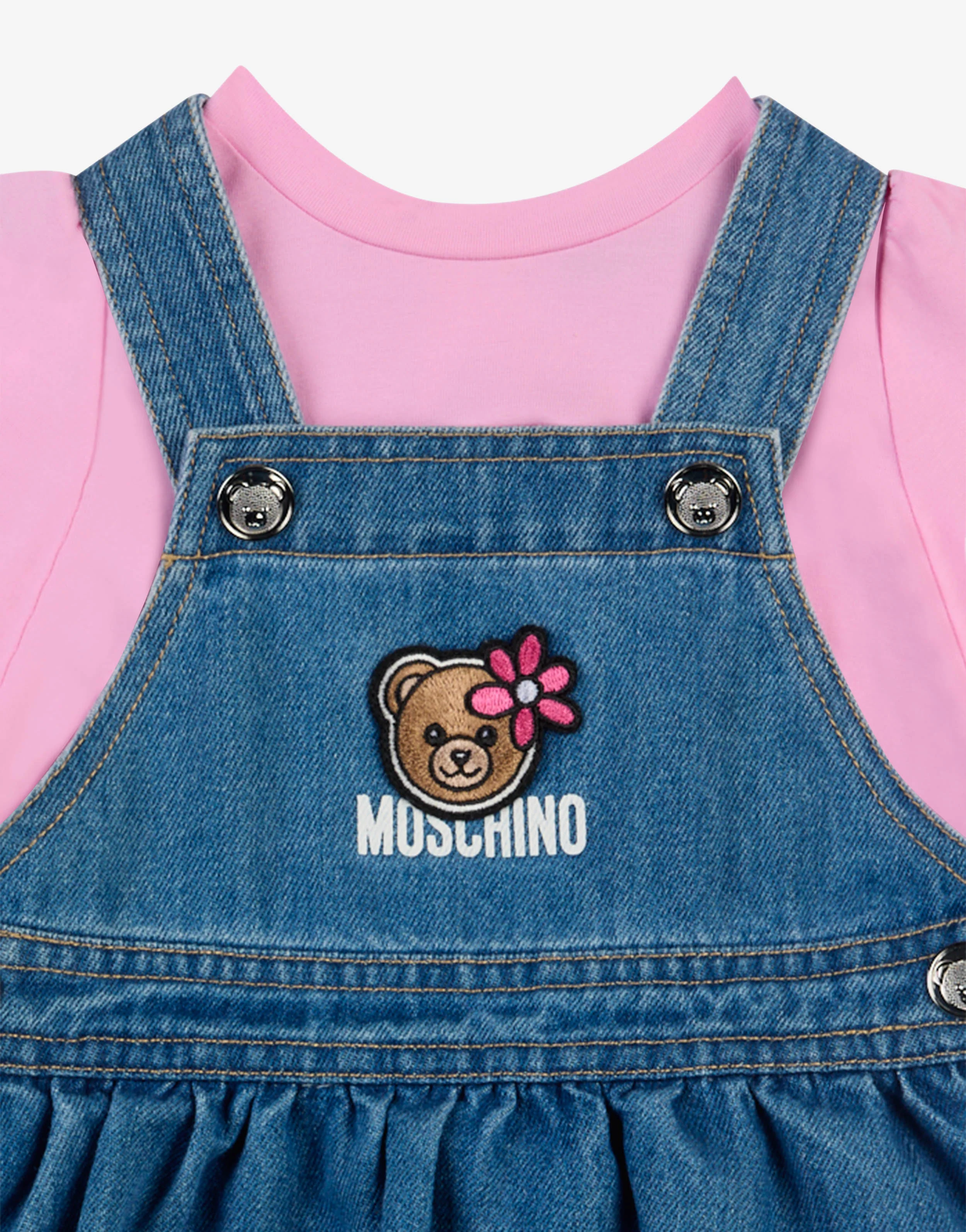 Completo t-shirt e salopette Moschino Teddy Bear - Image 3