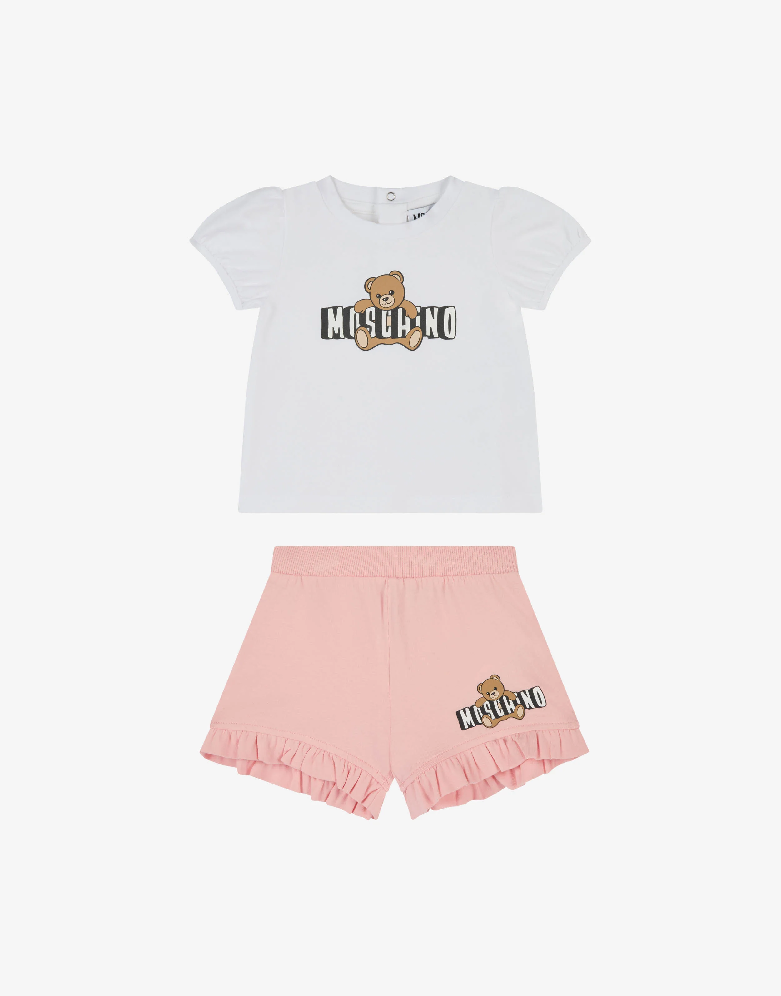 Completo t-shirt e short in jersey di cotone