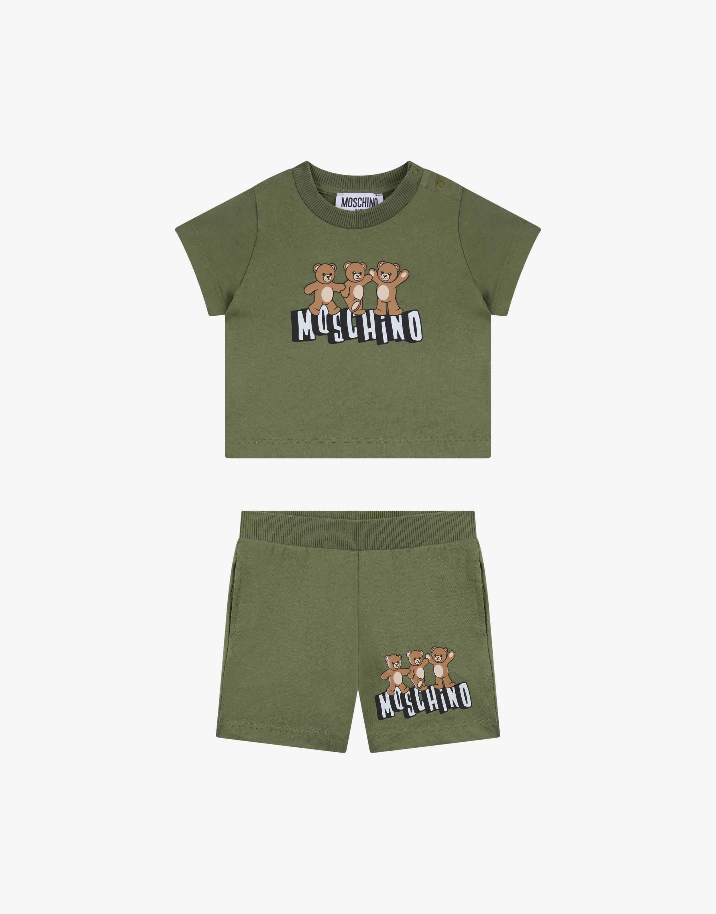 Completo t-shirt e short in jersey di cotone