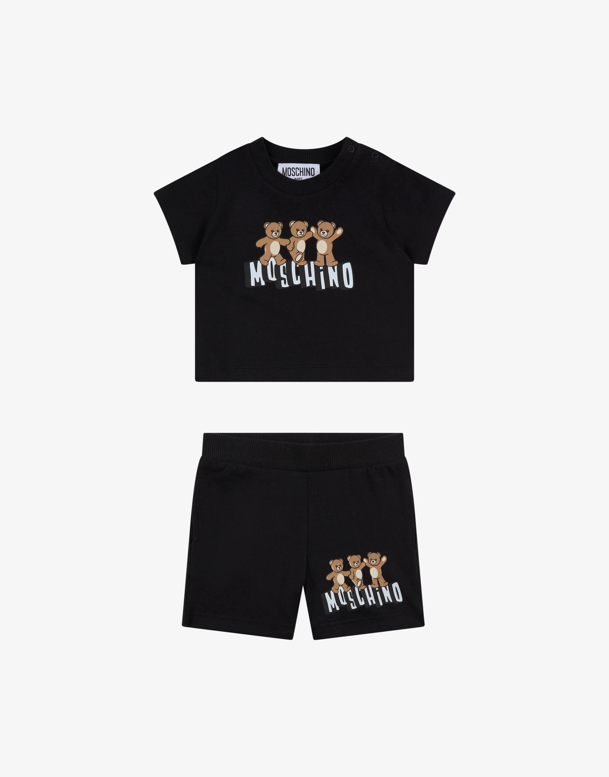 Completo t-shirt e short in jersey di cotone
