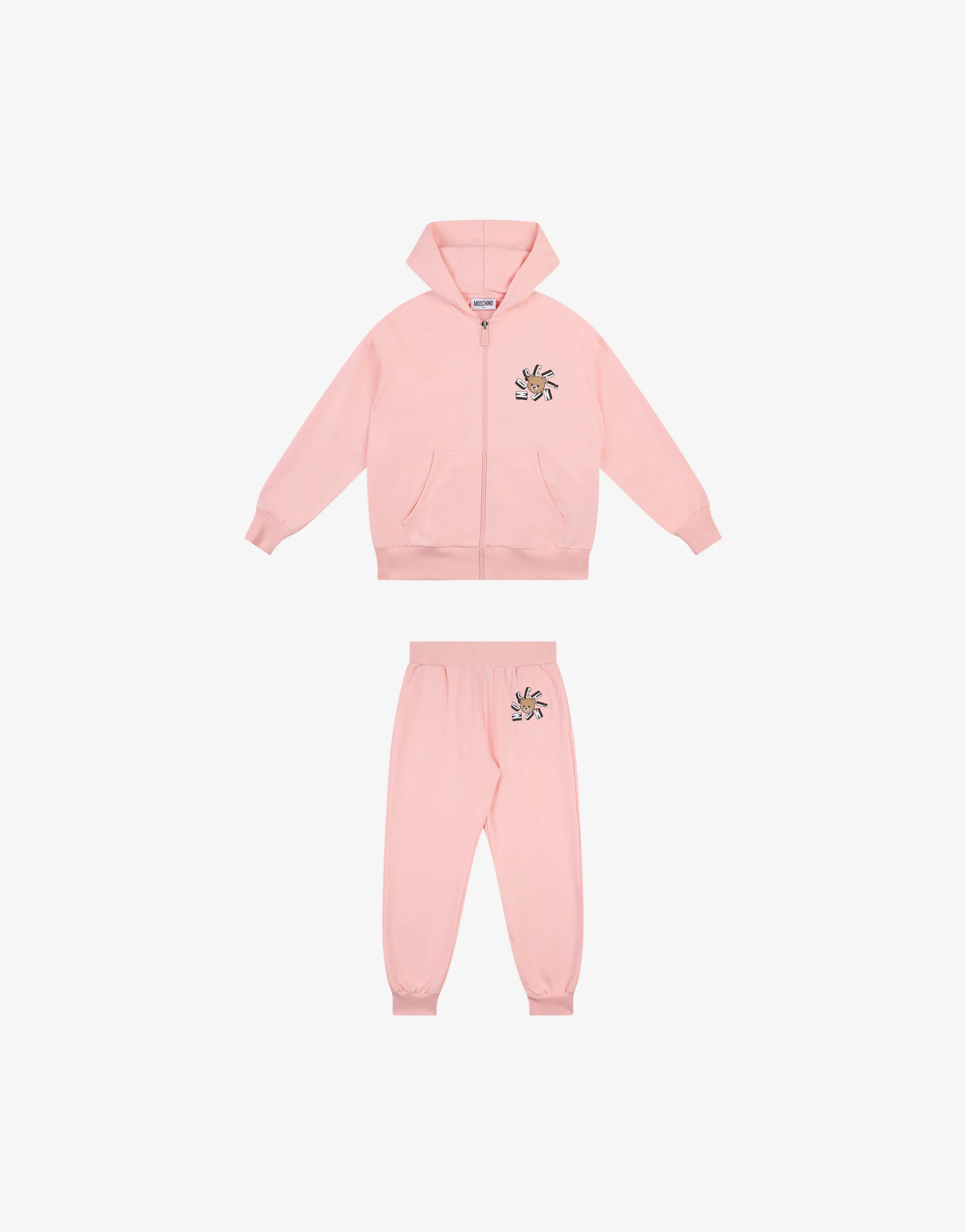 Completo tuta in felpa di cotone Moschino Teddy Bear