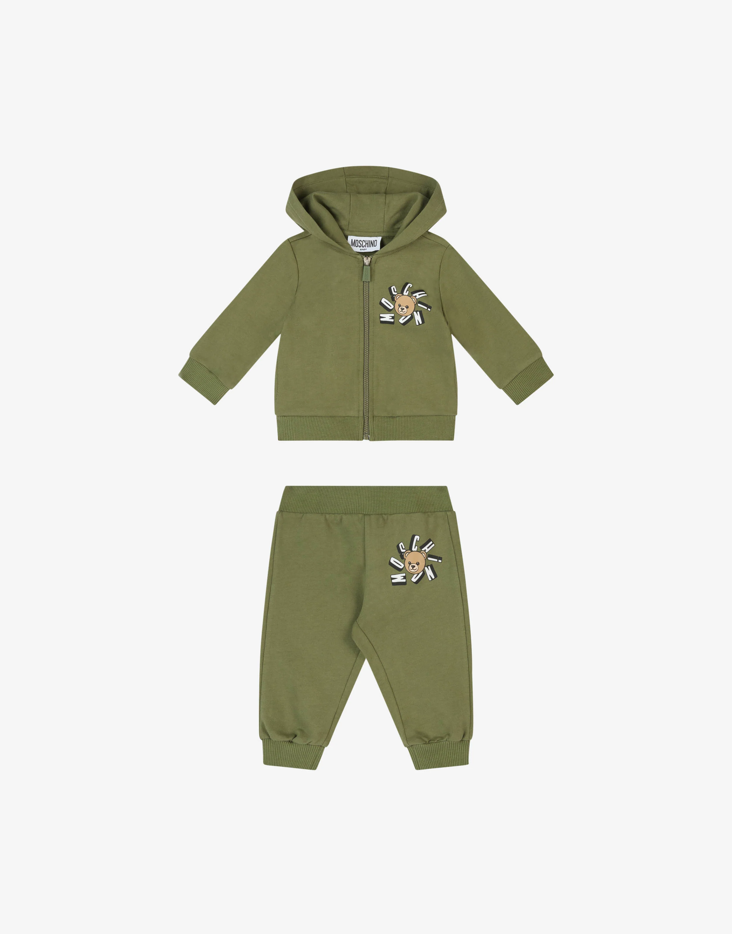 Completo tuta in felpa di cotone Moschino Teddy Bear