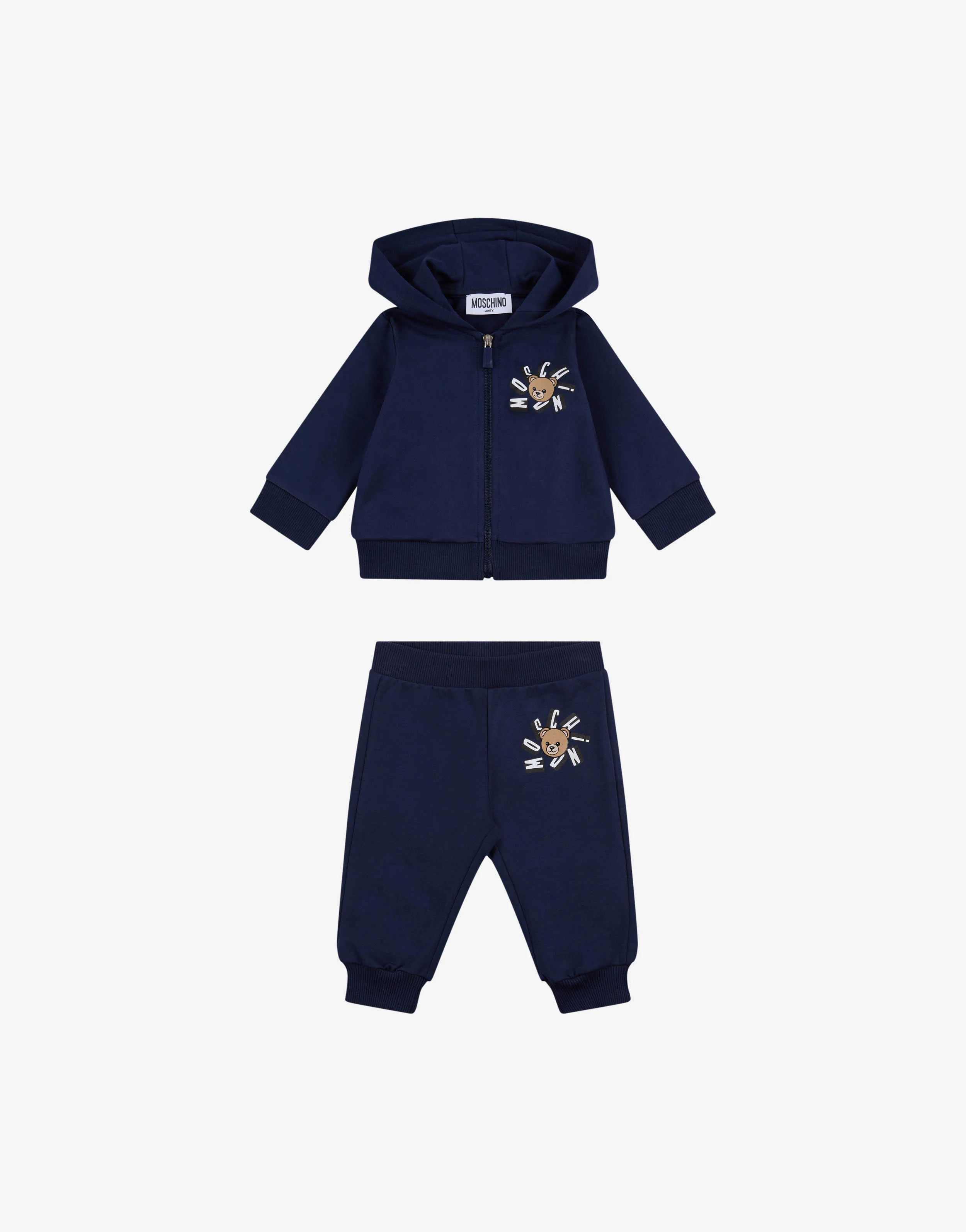 Completo tuta in felpa di cotone Moschino Teddy Bear