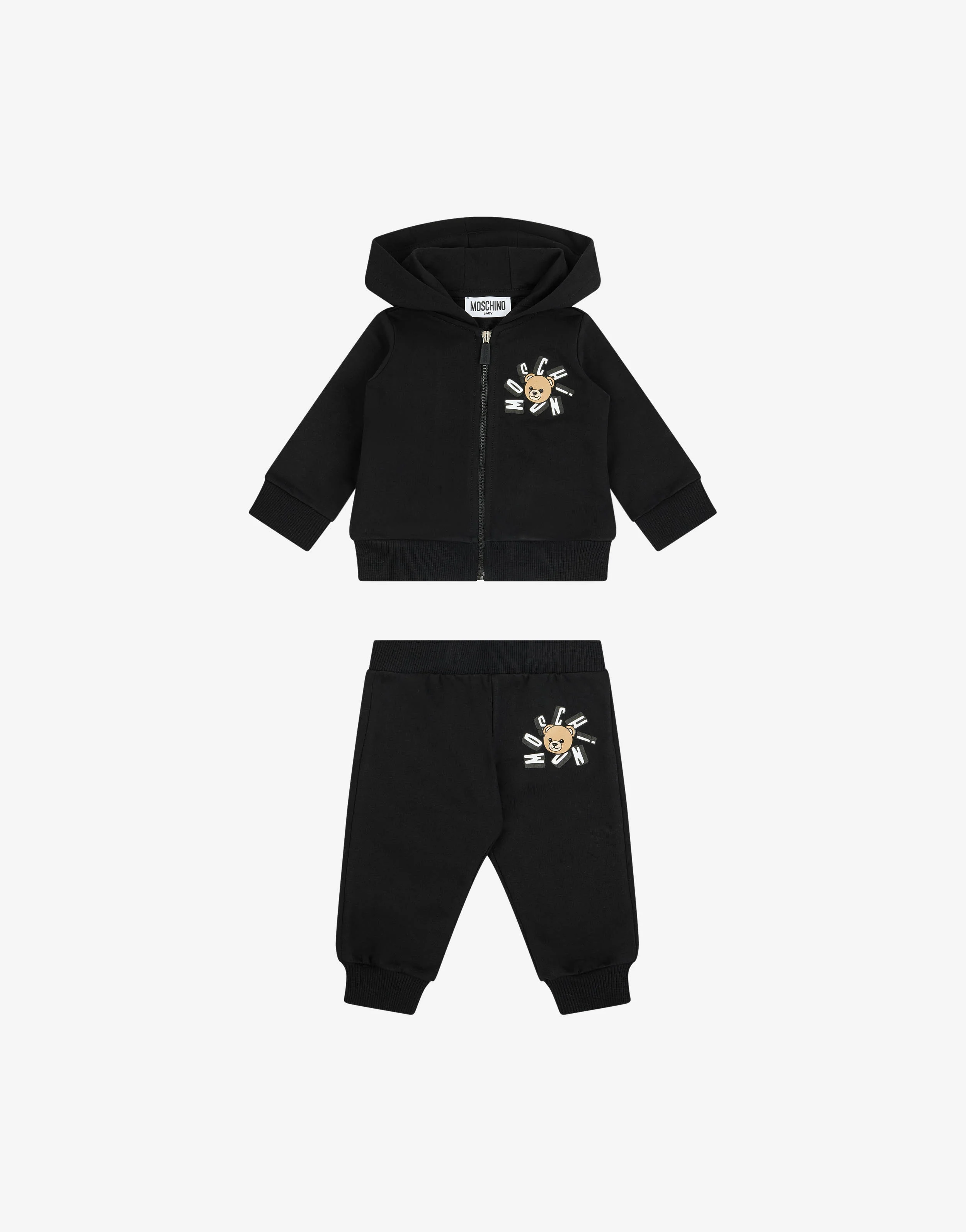 Completo tuta in felpa di cotone Moschino Teddy Bear
