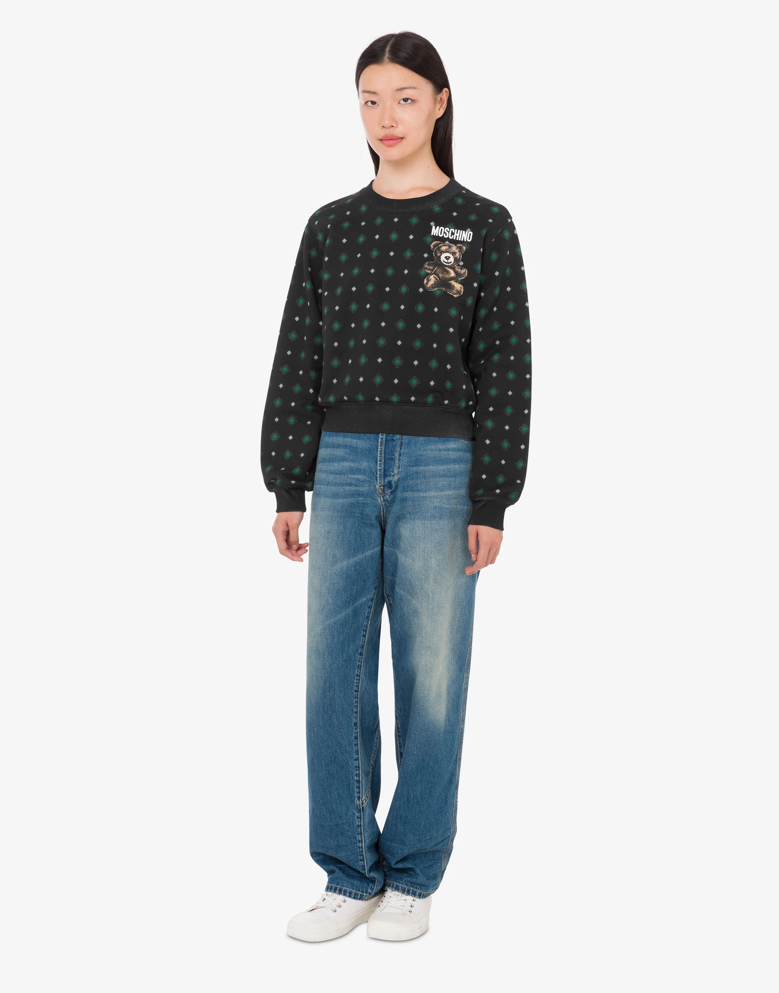 Felpa in cotone organico Moschino Teddy Bear - Image 2