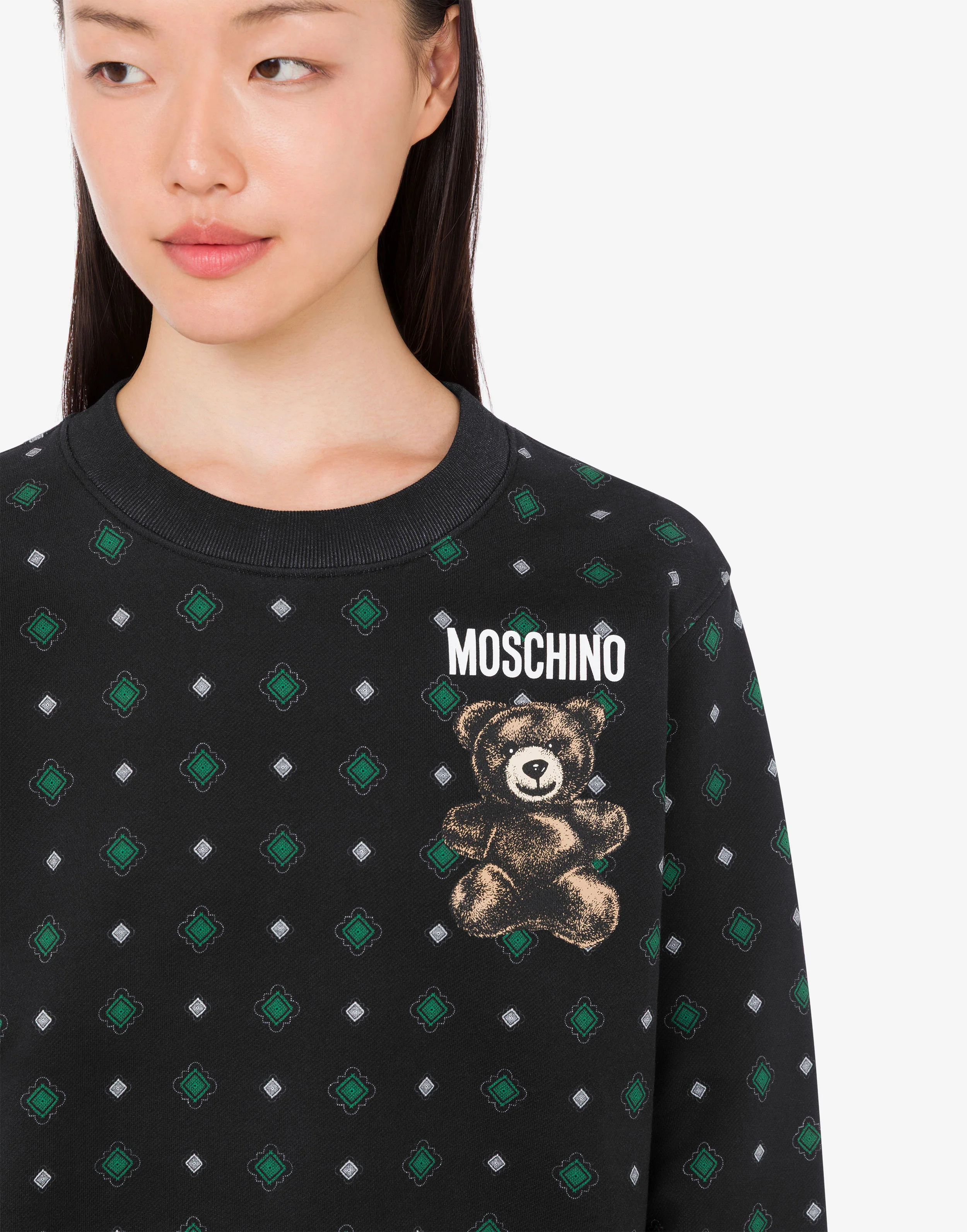 Felpa in cotone organico Moschino Teddy Bear - Image 4