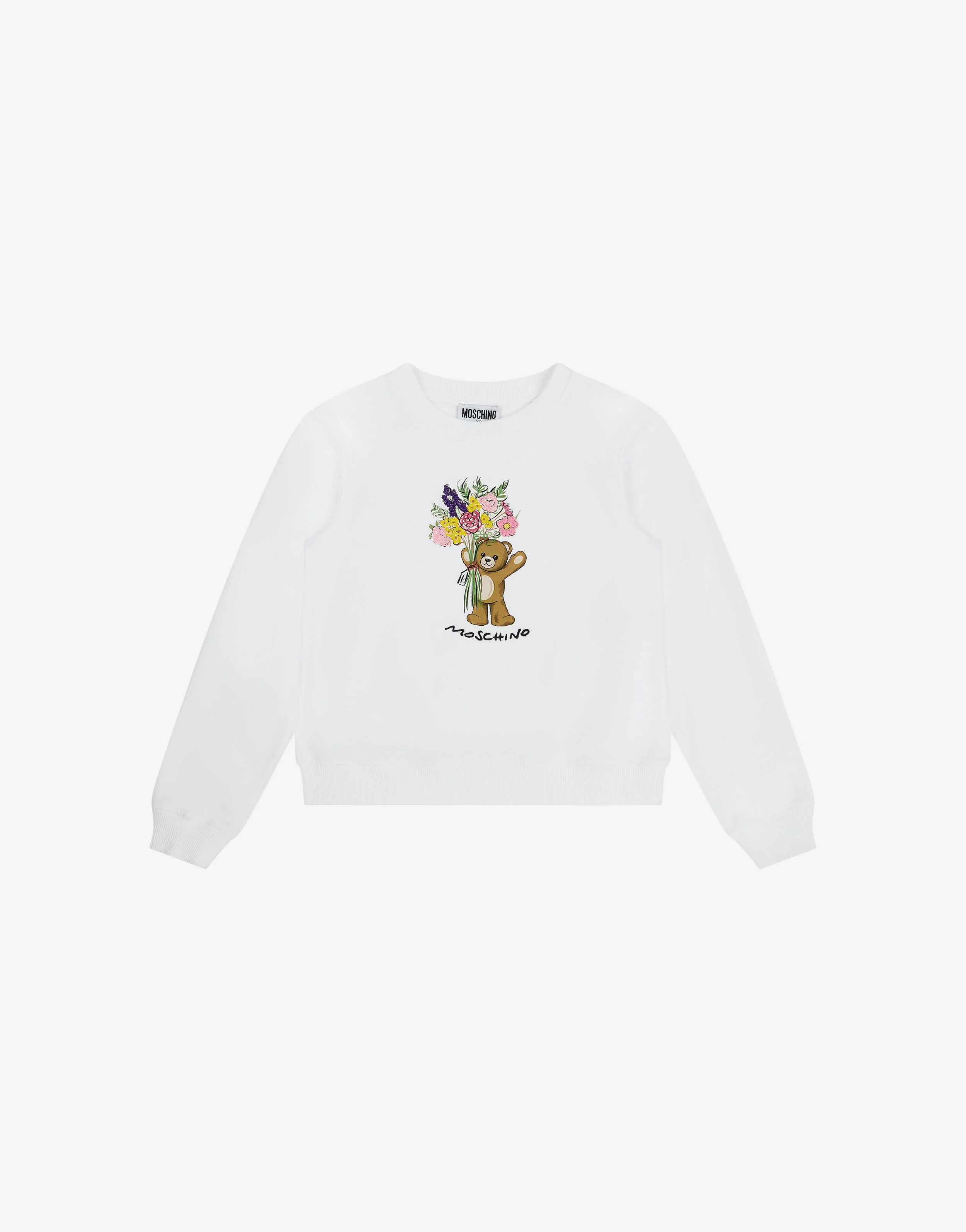 Felpa in piquet di cotone Moschino Teddy Bear
