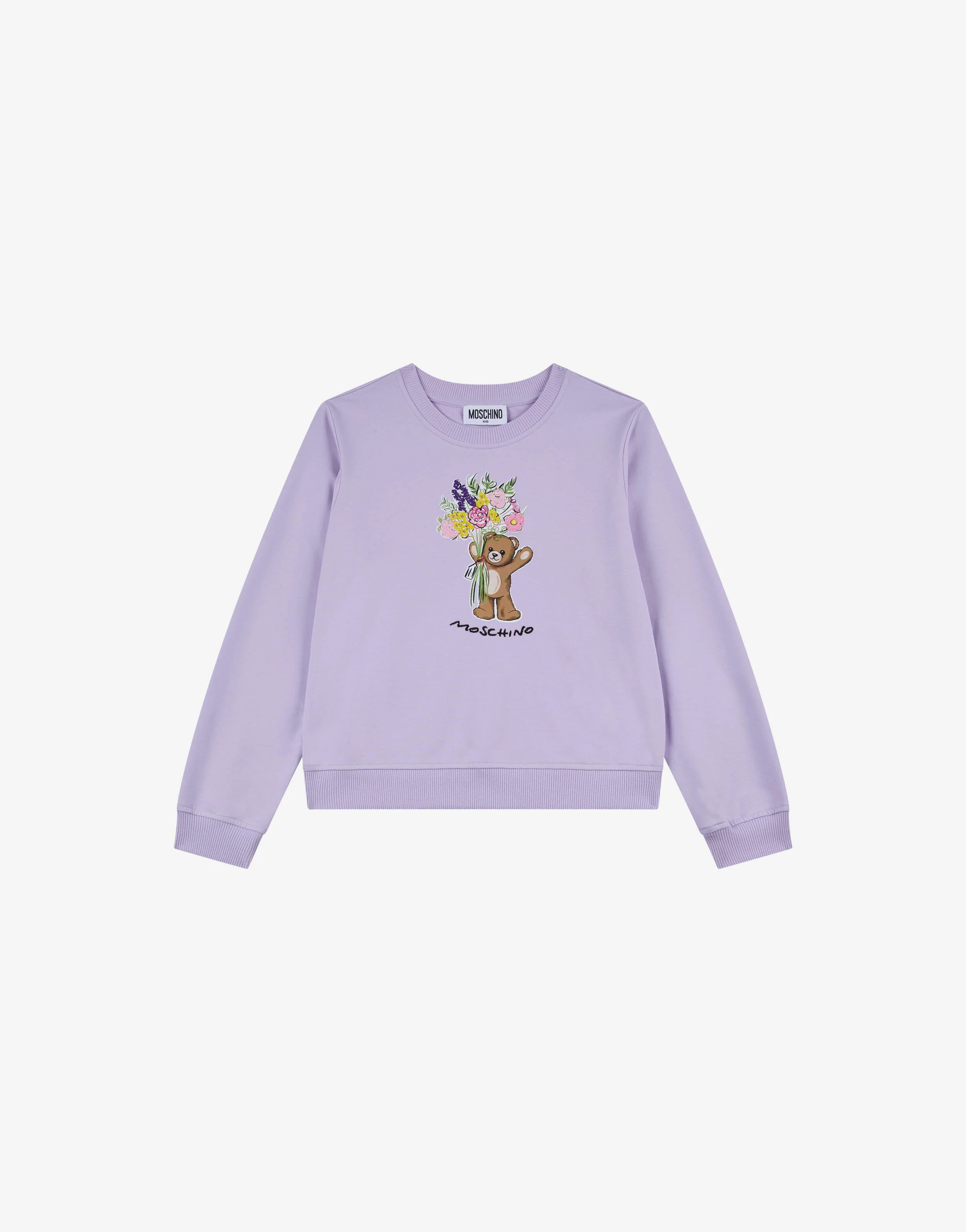 Felpa in piquet di cotone Moschino Teddy Bear