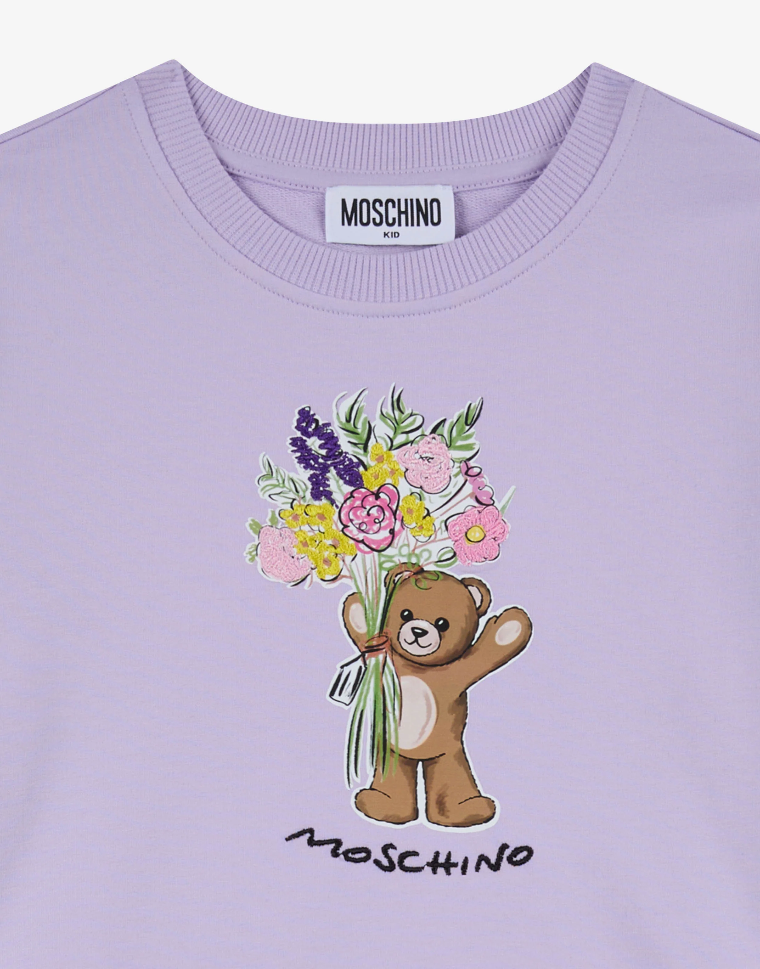 Felpa in piquet di cotone Moschino Teddy Bear - Image 3